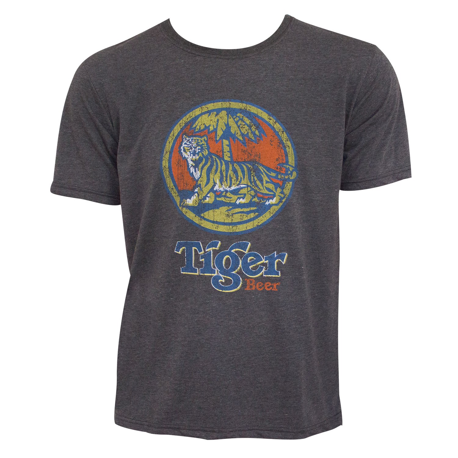 Tiger Beer Vintage Logo Gray Tee Shirt