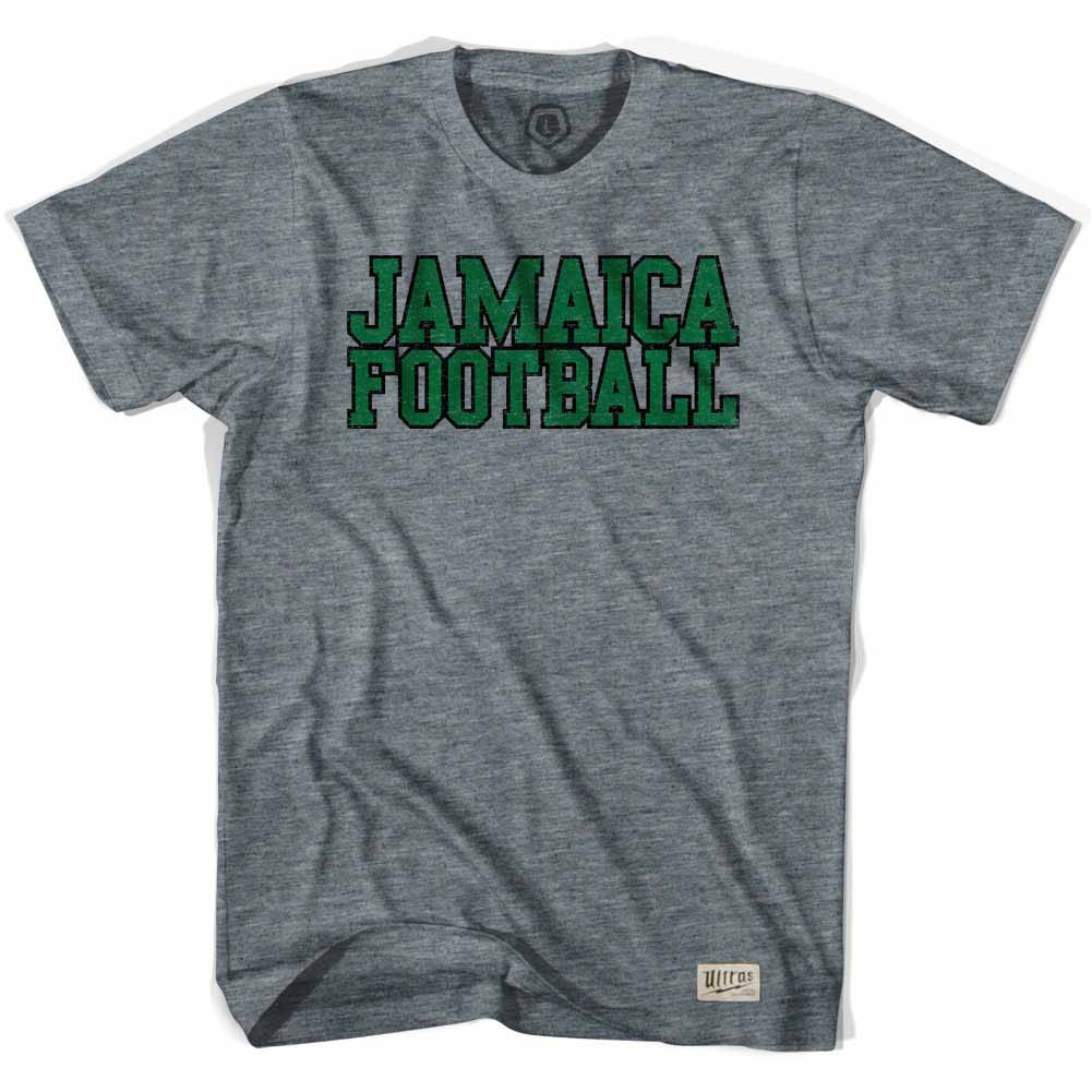 Jamaica Football Nation Soccer Gray T-Shirt