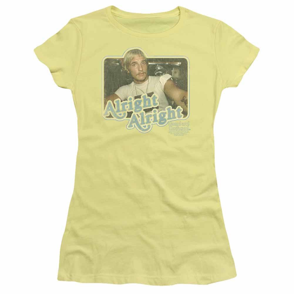 Dazed And Confused Alright Alright Yellow Juniors T-Shirt