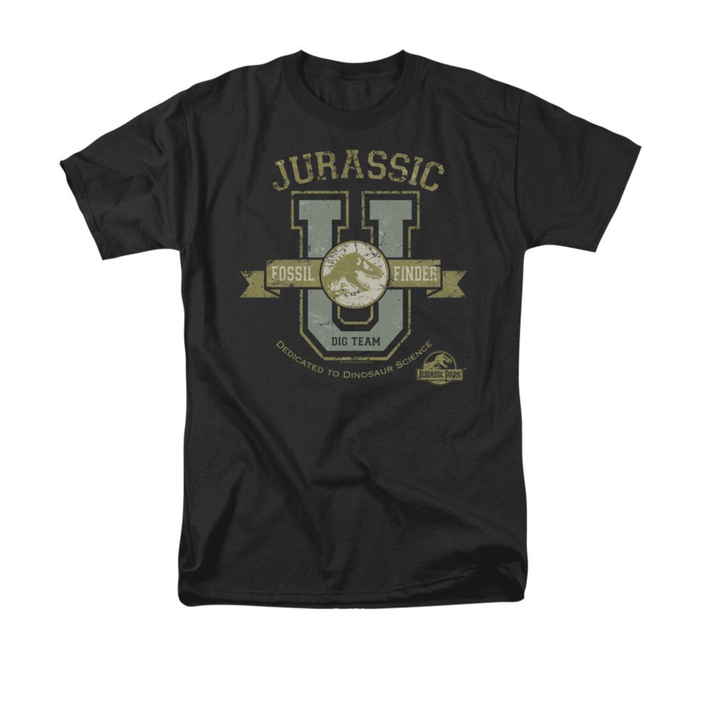 Jurassic Park U Men's Black Fossil Finder Tee Shirt