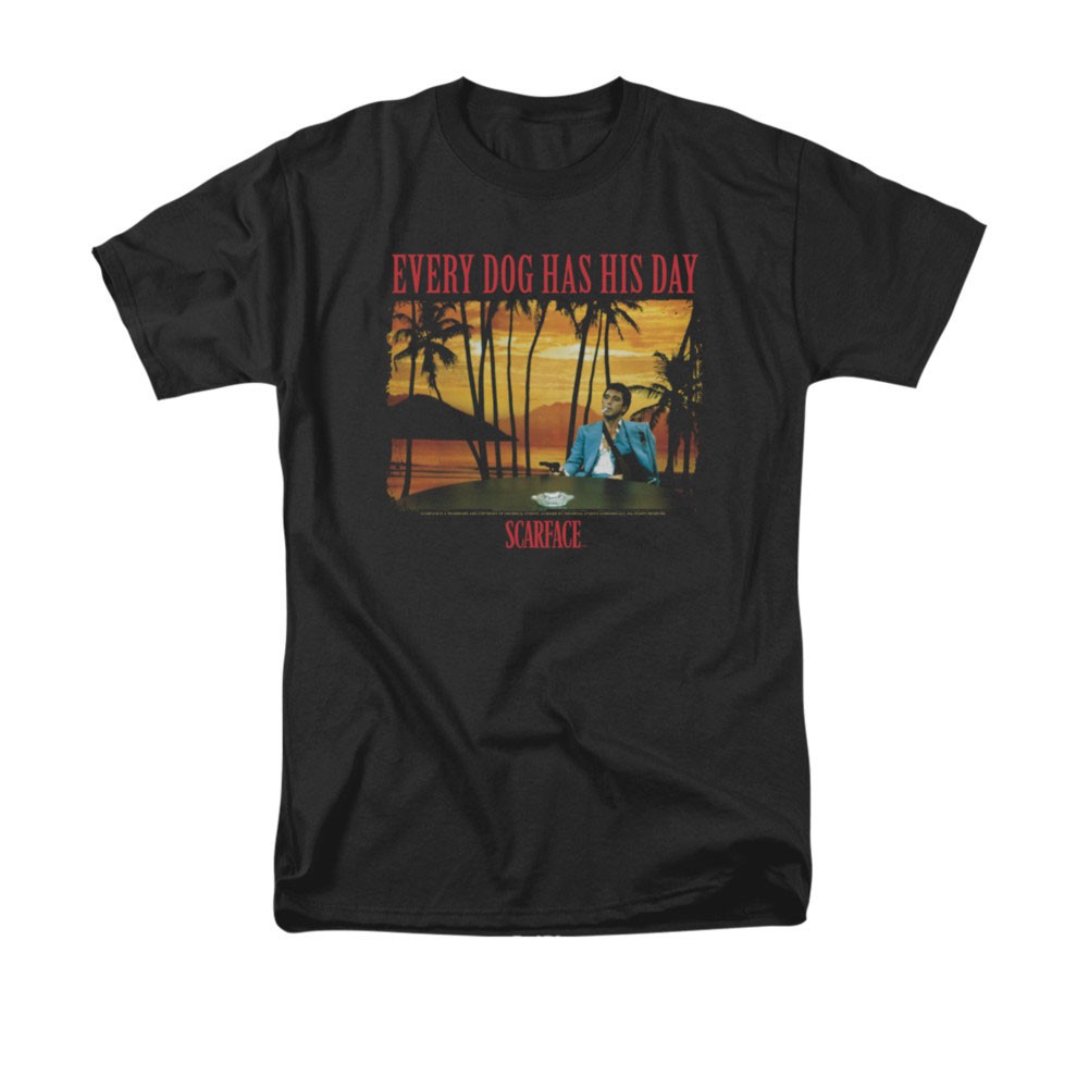 Scarface Every Dog Has His Day Black T-Shirt