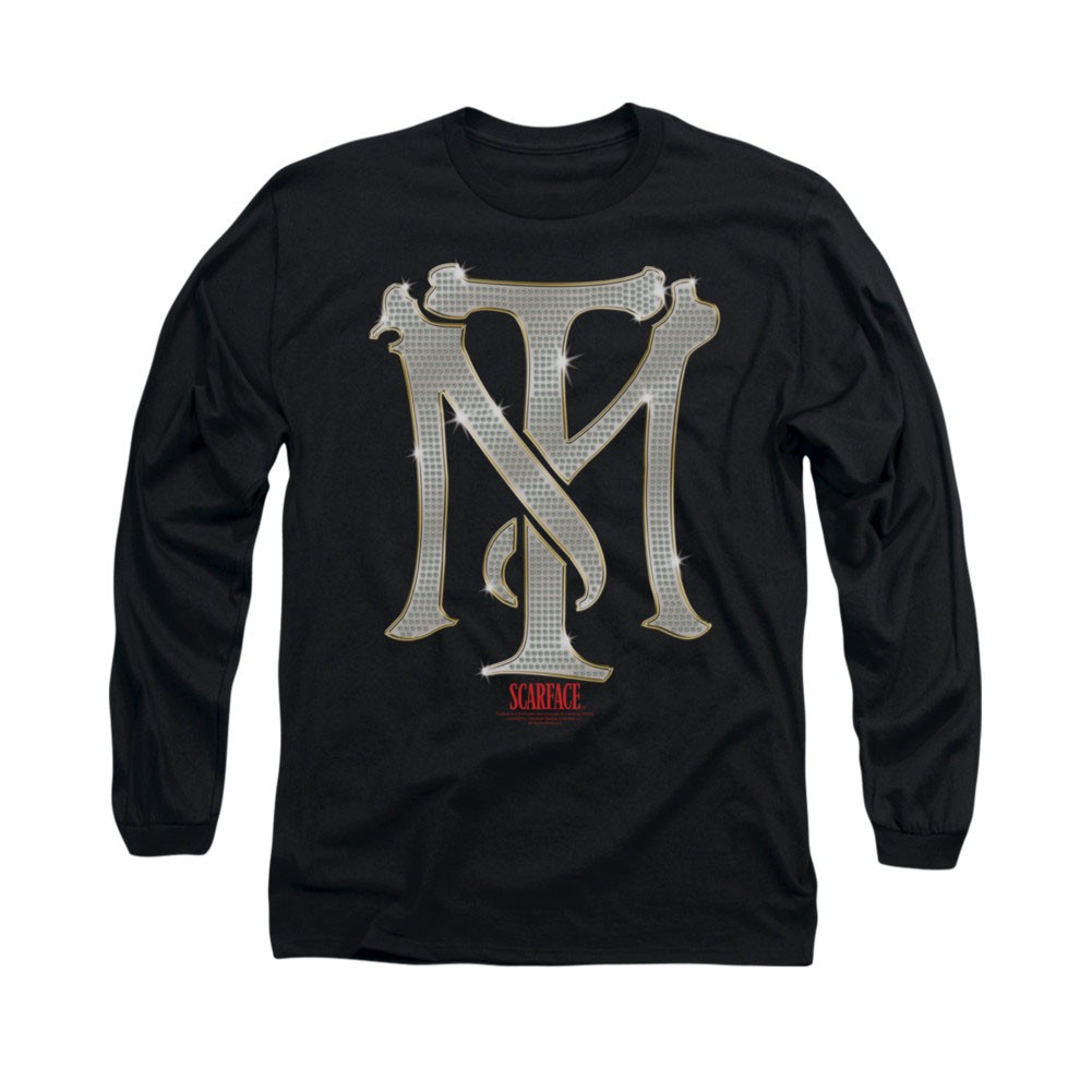 Scarface TM Bling Black Long Sleeve T-Shirt