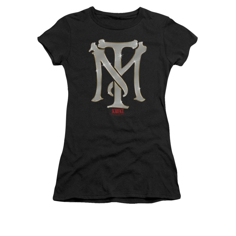 Scarface TM Bling Black Juniors T-Shirt
