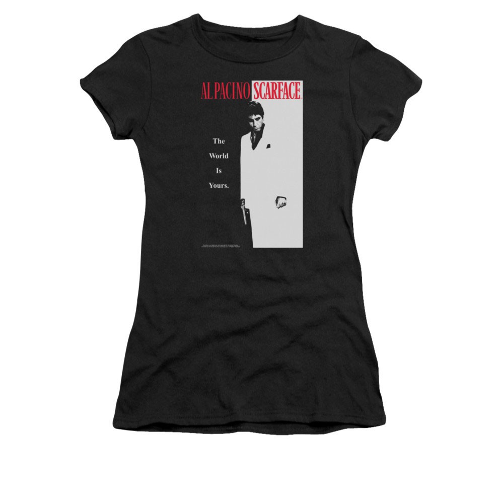 Scarface Classic Poster Black Juniors T-Shirt