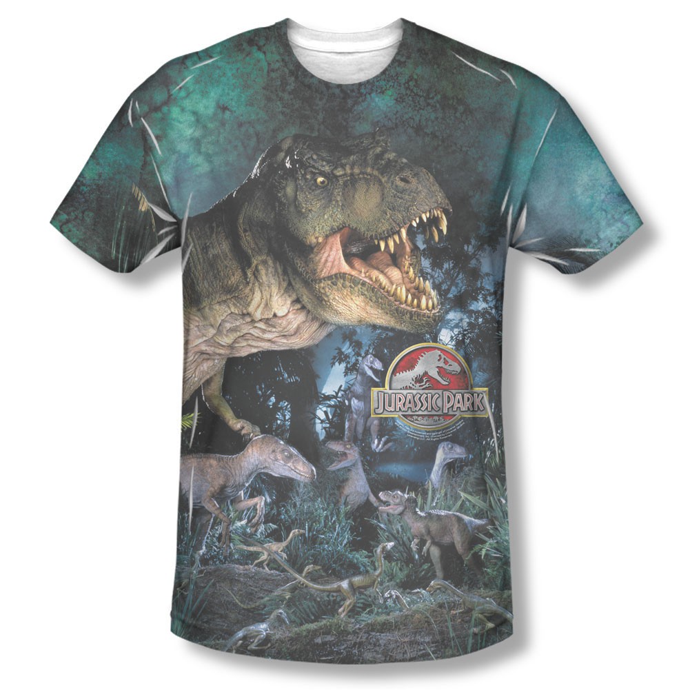 Jurassic Park Dinos Gather Sublimation T-Shirt