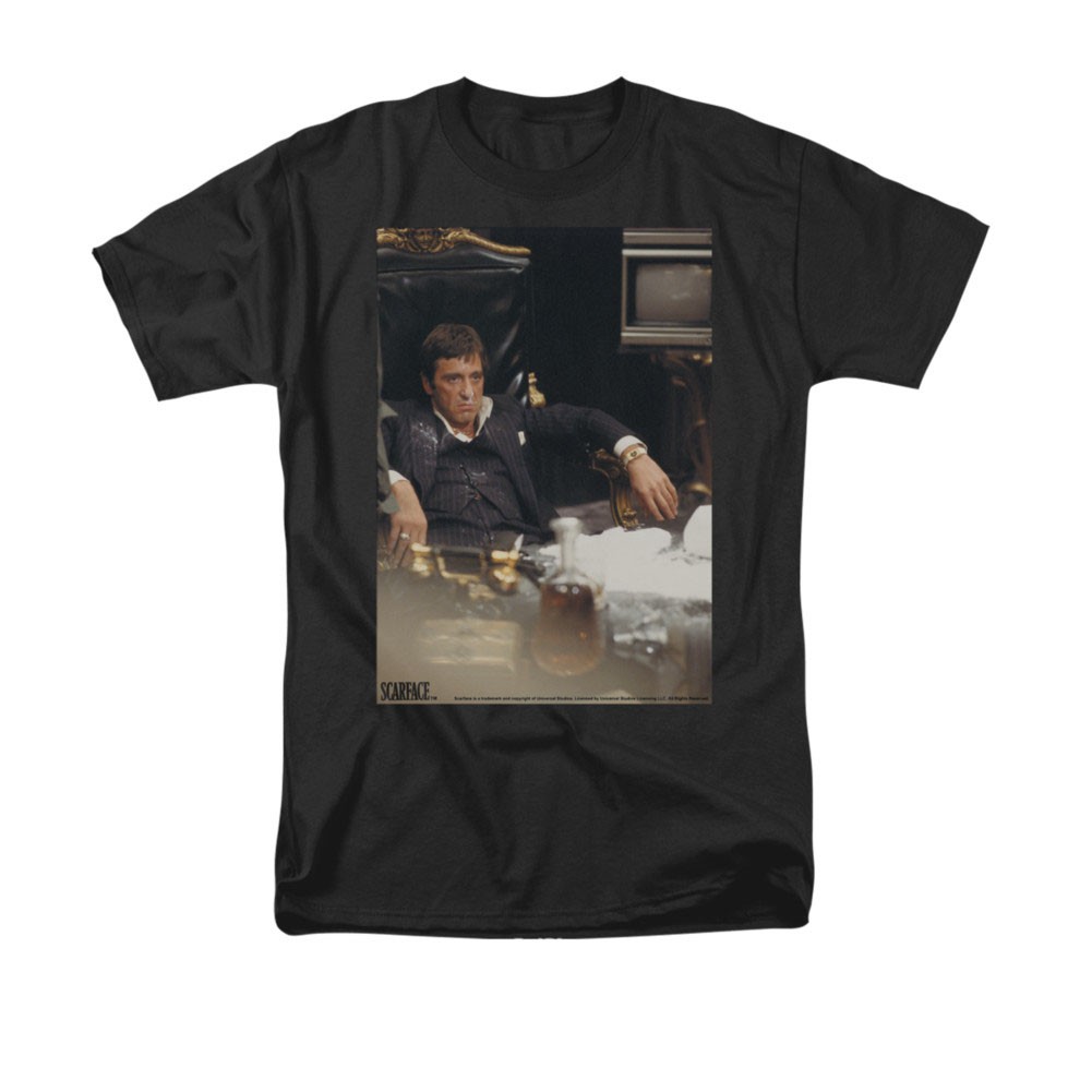 Scarface Sit Back Black T-Shirt