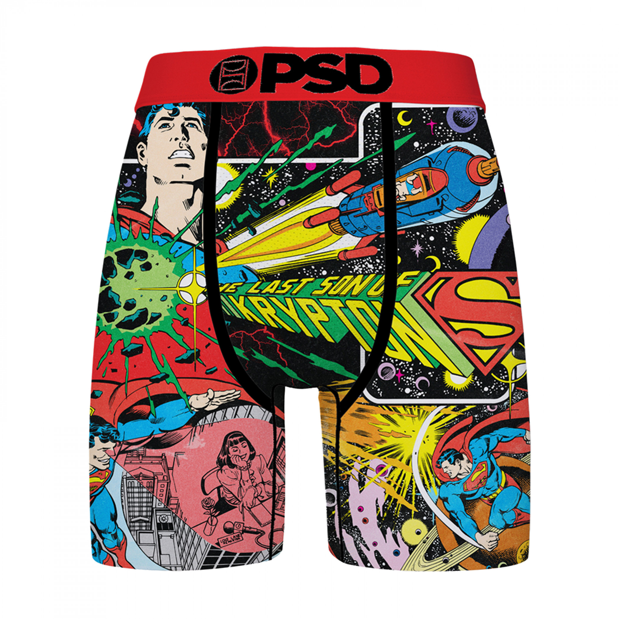 Superman Son of Krypton Comic Art PSD Boxer Briefs, Multi-Color