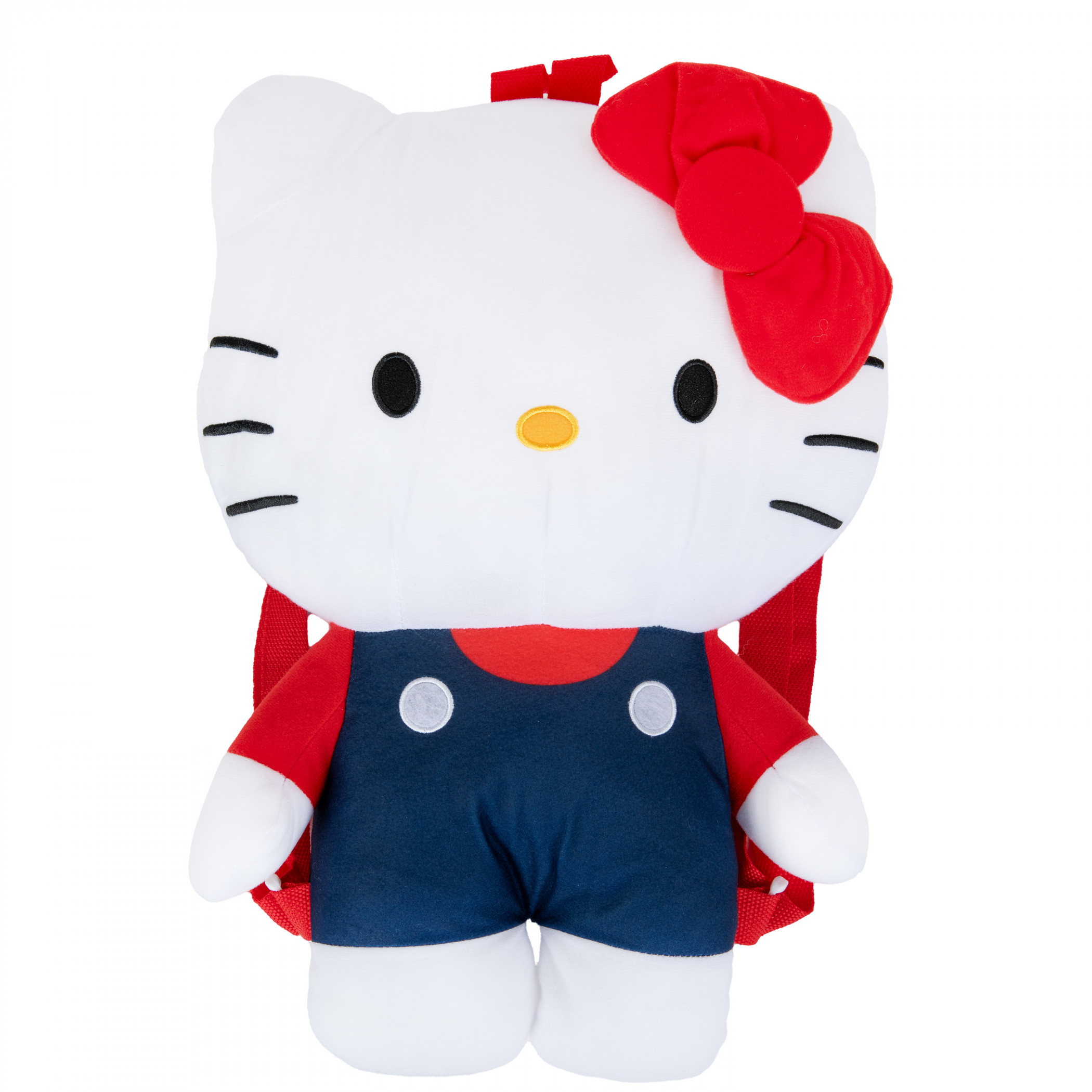 Hello Kitty Classic Overalls 16' Plush Backpack, Multi-Color