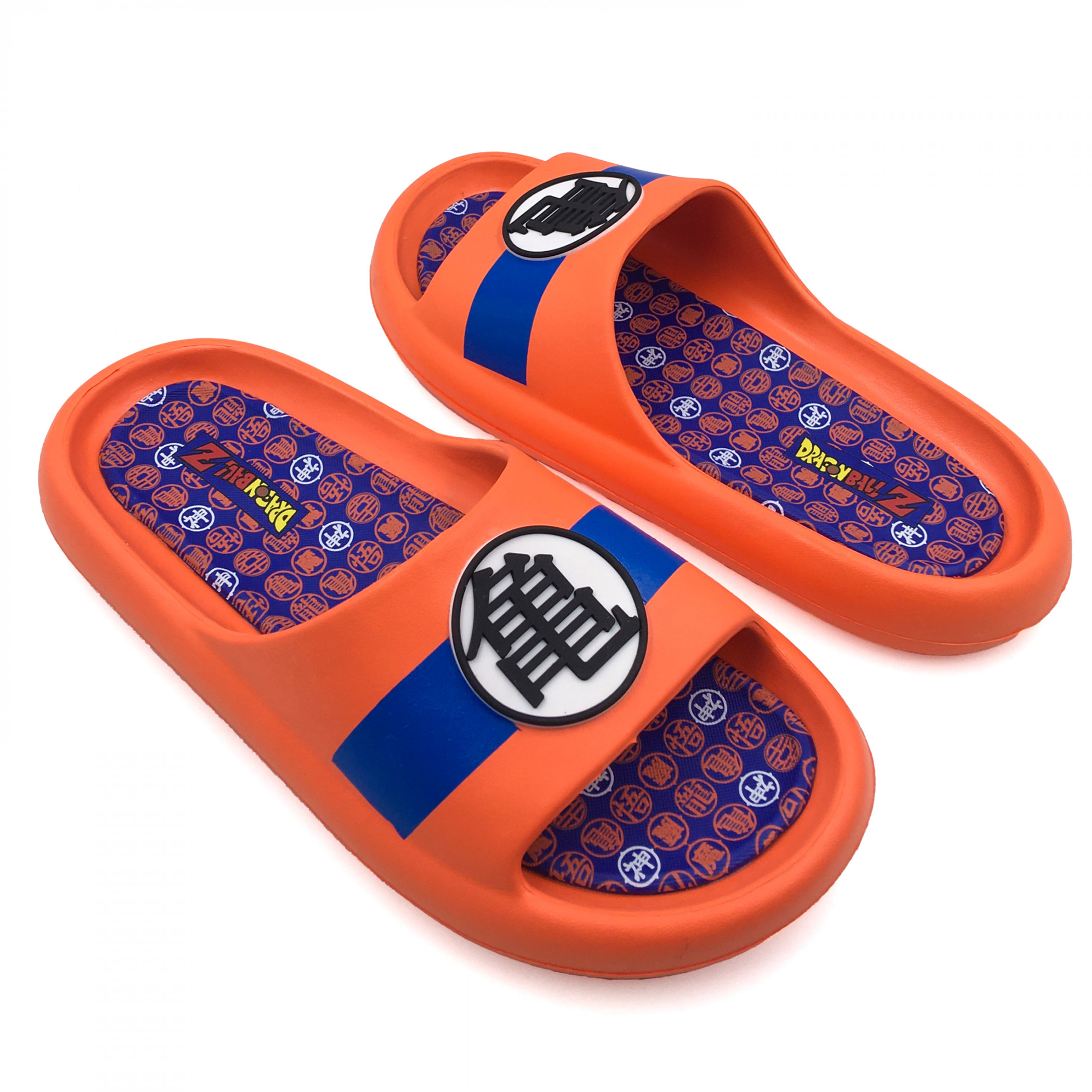Dragon Ball Z Kame Symbol Men's Cloud Comfort Foam Slide Sandals, Orange