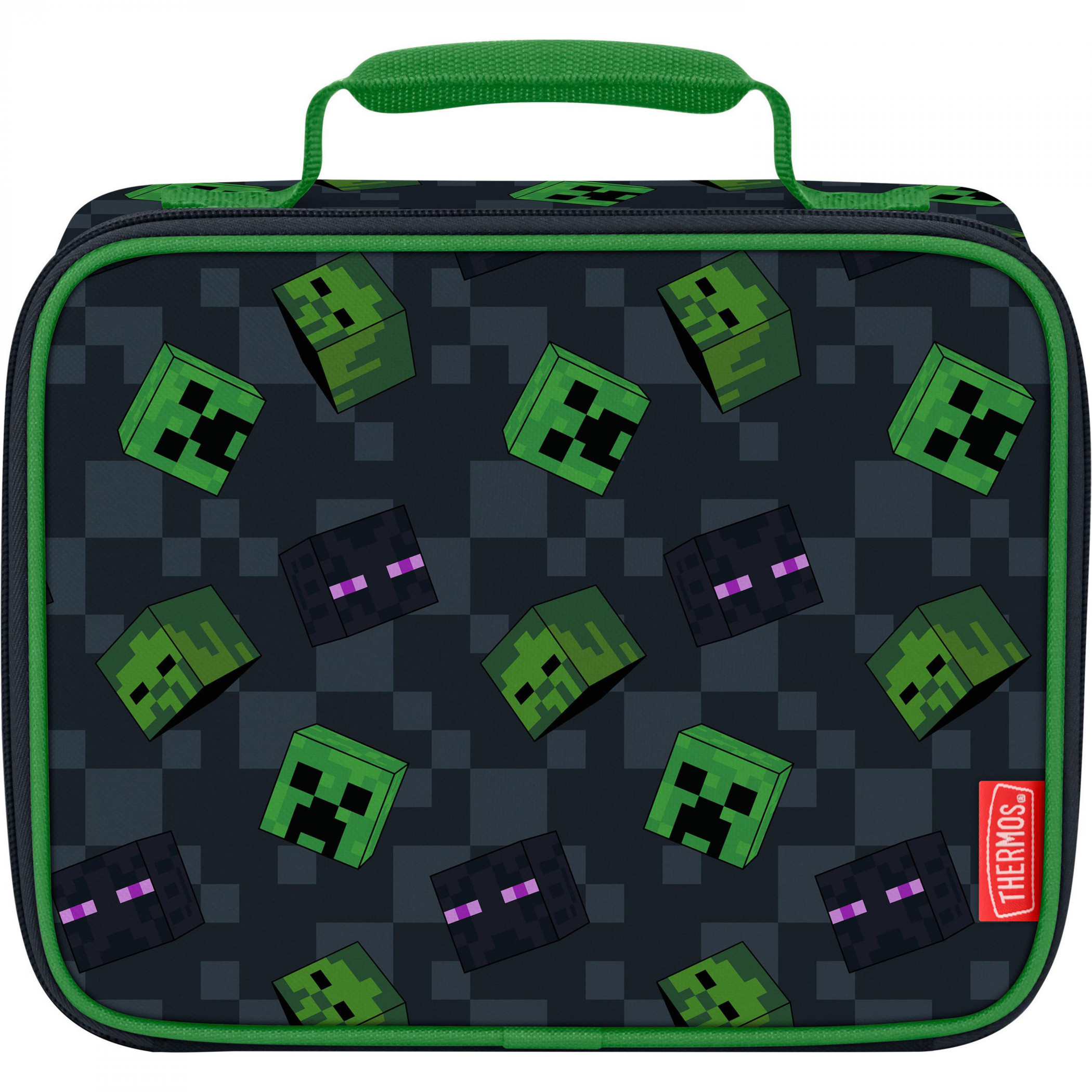 Minecraft Creeper Camo Thermos Insulated Lunch Box, Green