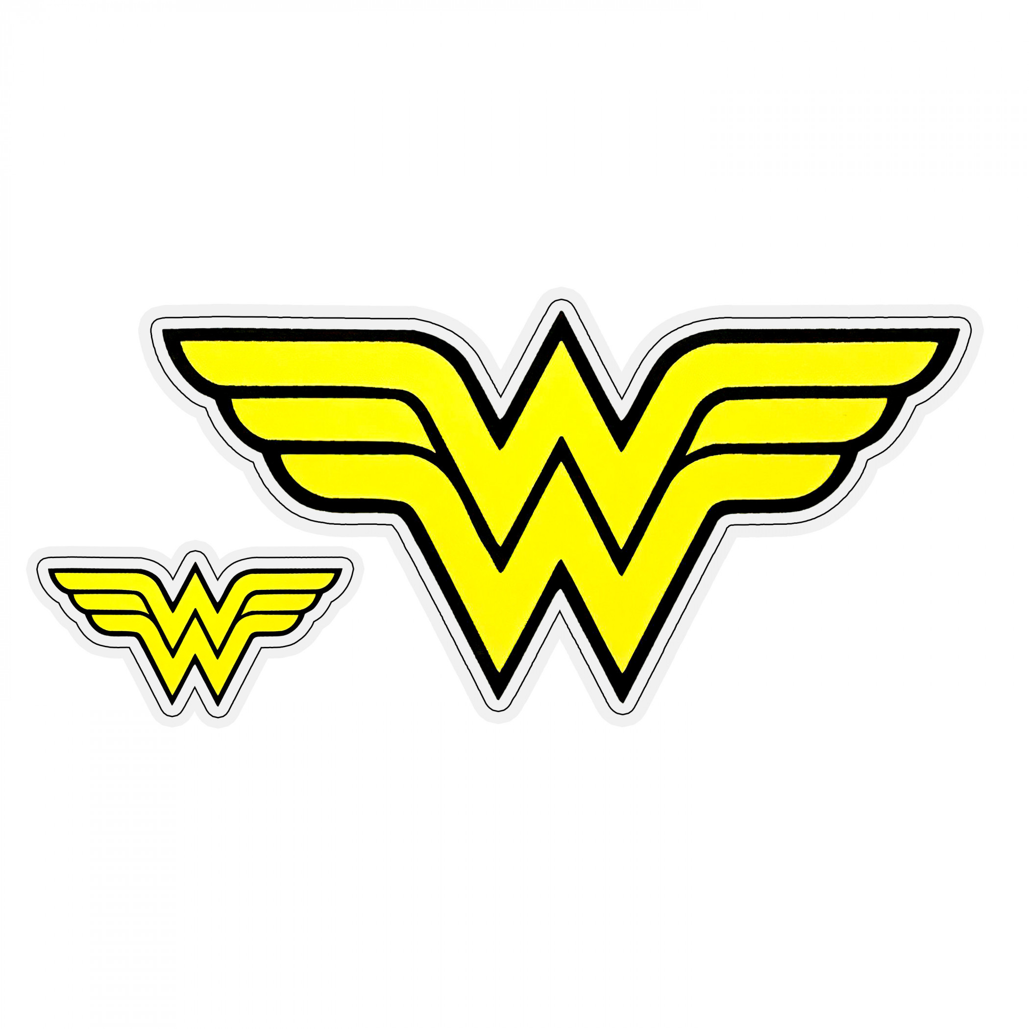 Wonder Woman Stick On Decal, Yellow