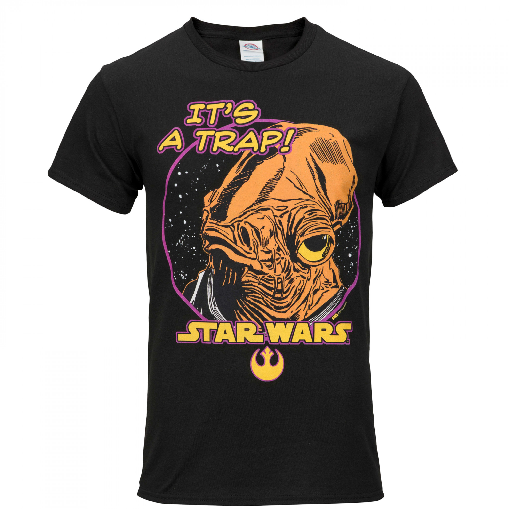 Star Wars Admiral Ackbar It's A Trap! T-Shirt, Black