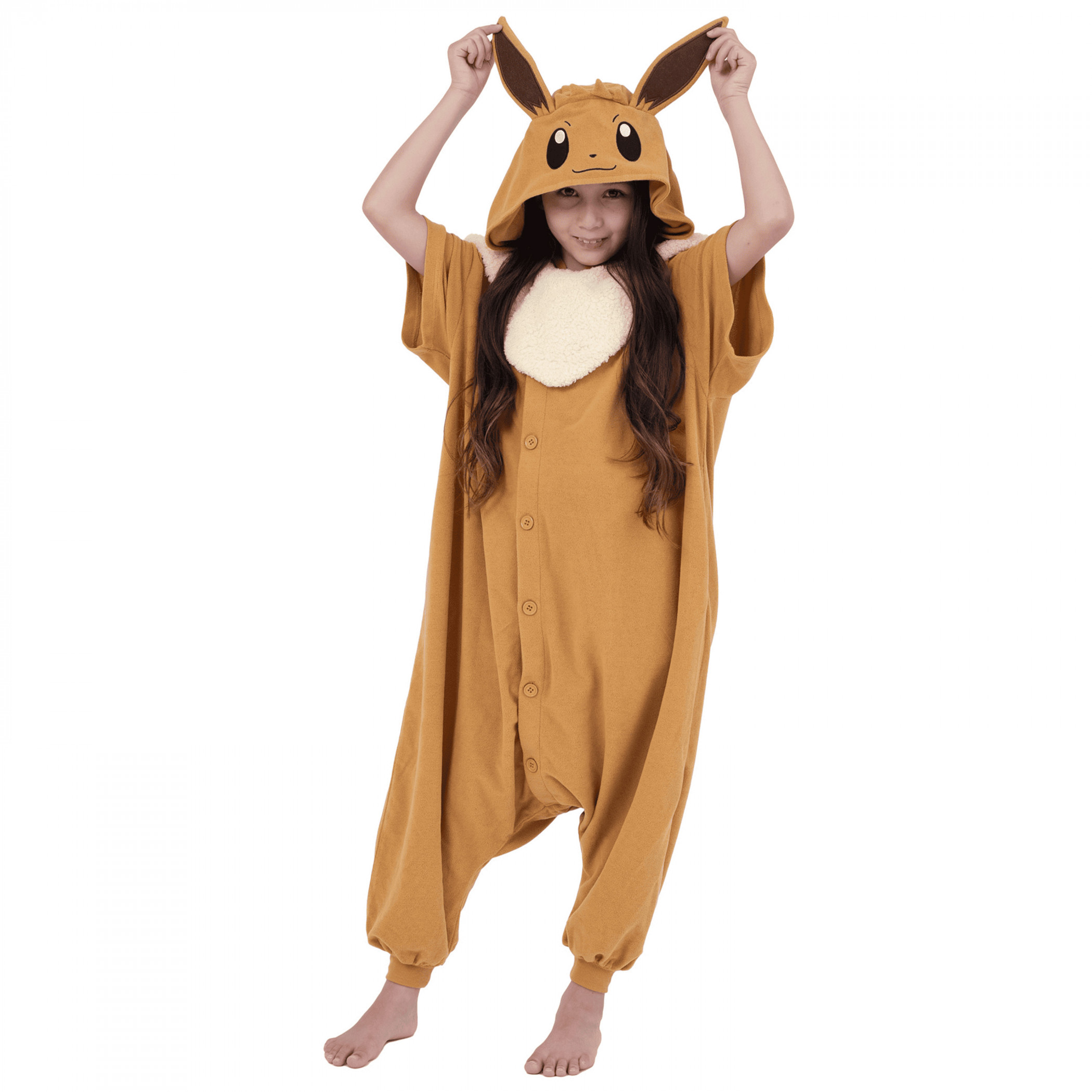 Pokemon Eevee Kid's Summer Kigurumi, Brown
