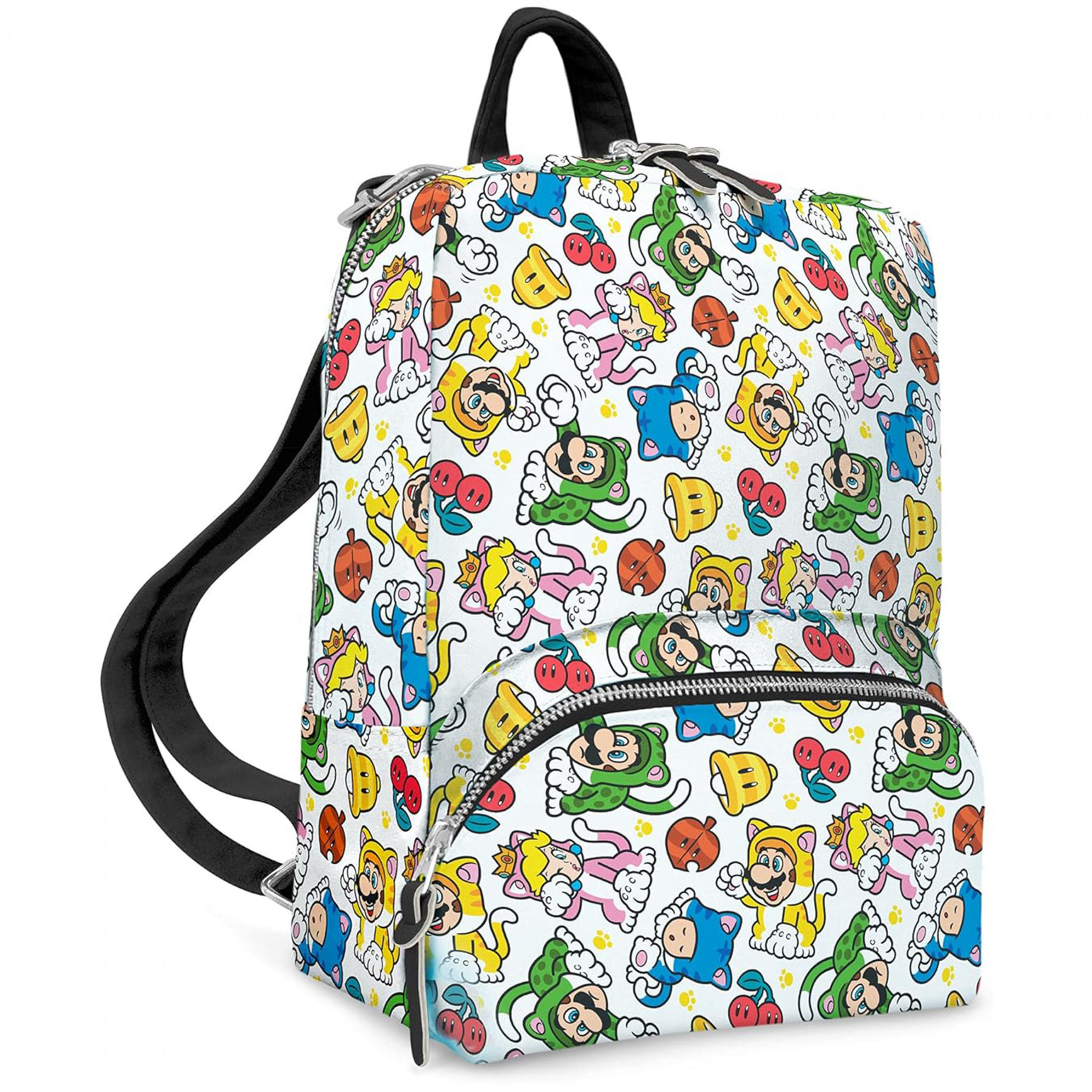Super Mario Bros. 3D World Cat Suit Mini Book Bag for Nintendo Switch, White