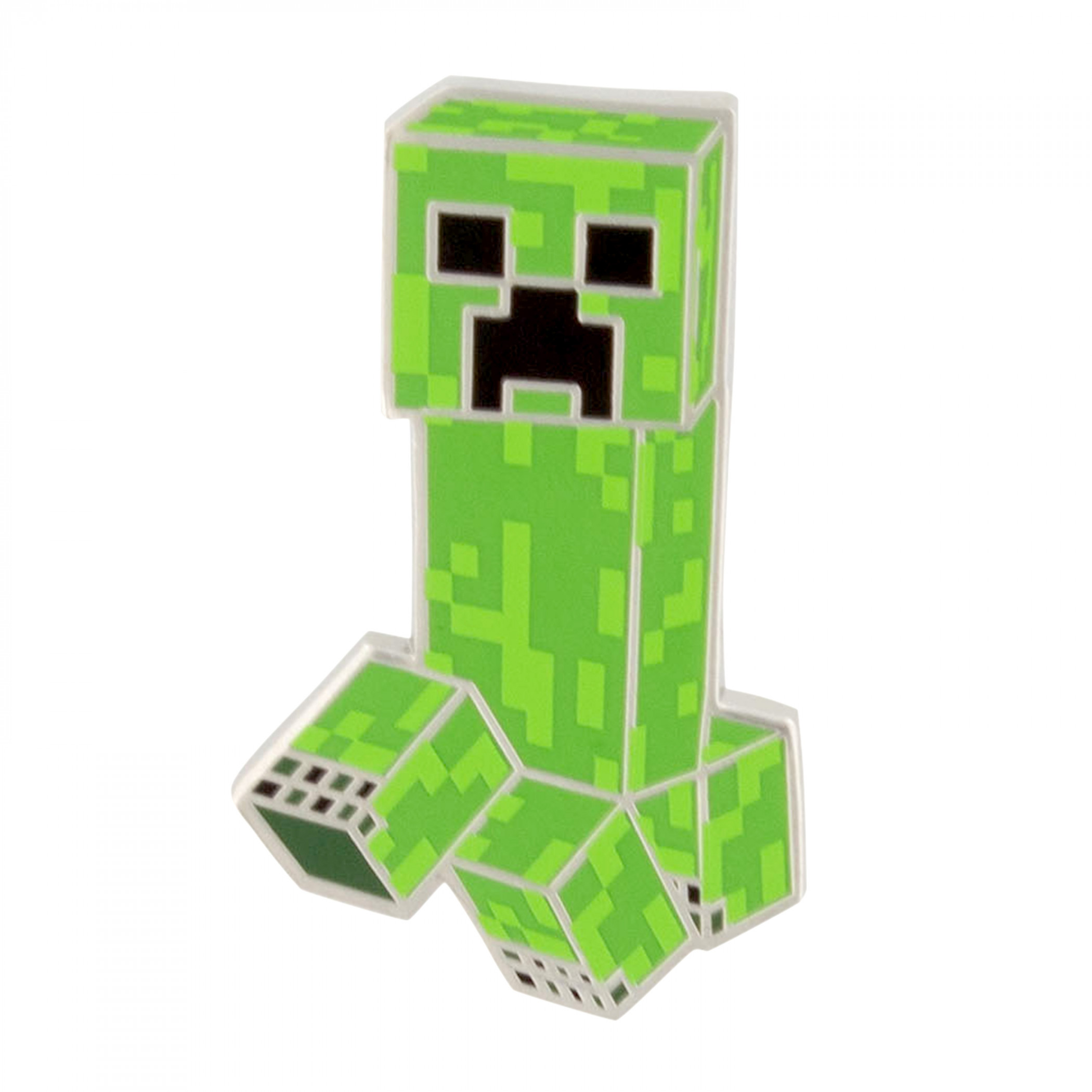 Minecraft Creeper on the Move Enamel Pin, Green