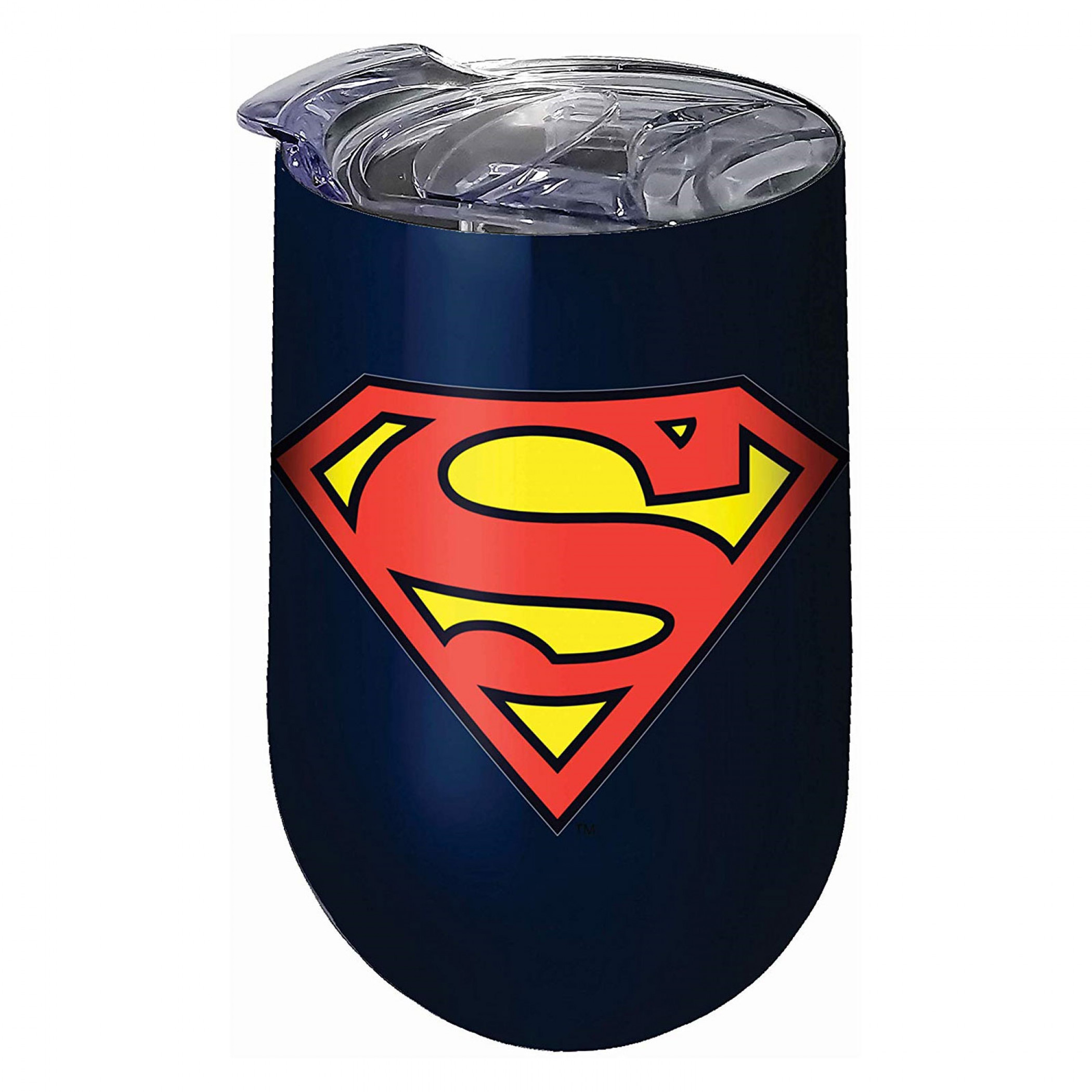 Superman Stainless Steel Wine Tumbler, Blue