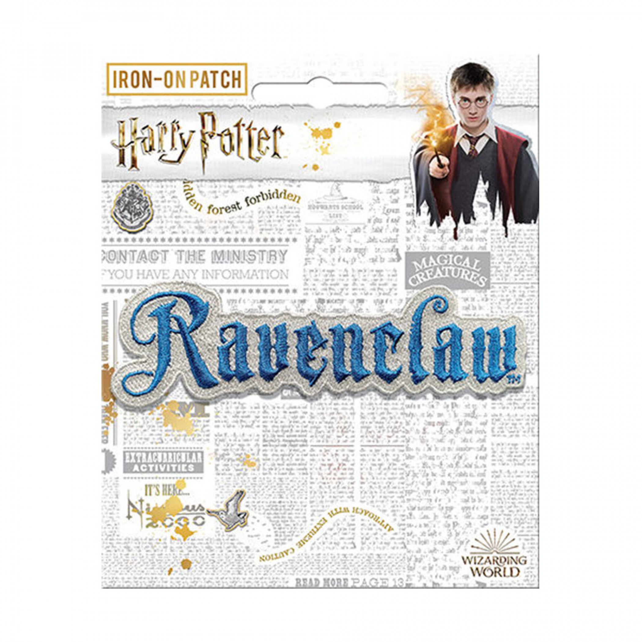 Harry Potter Ravenclaw Text Iron On Patch, Blue