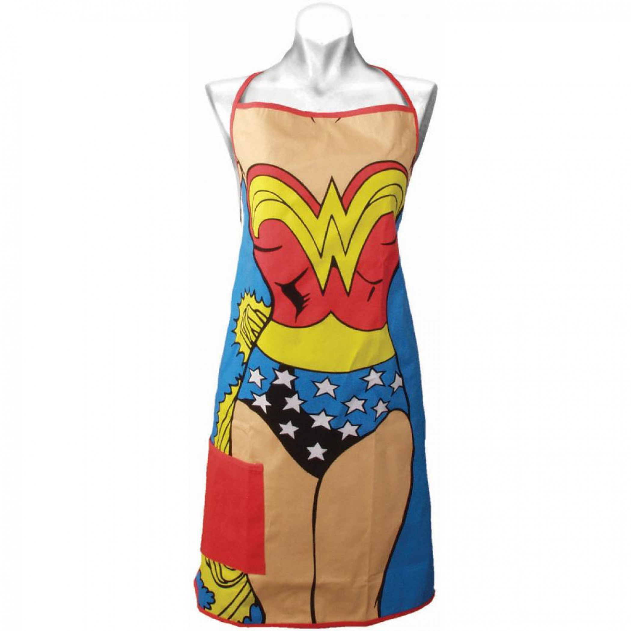 Wonder Woman Costume Kitchen Apron, Multi-Color