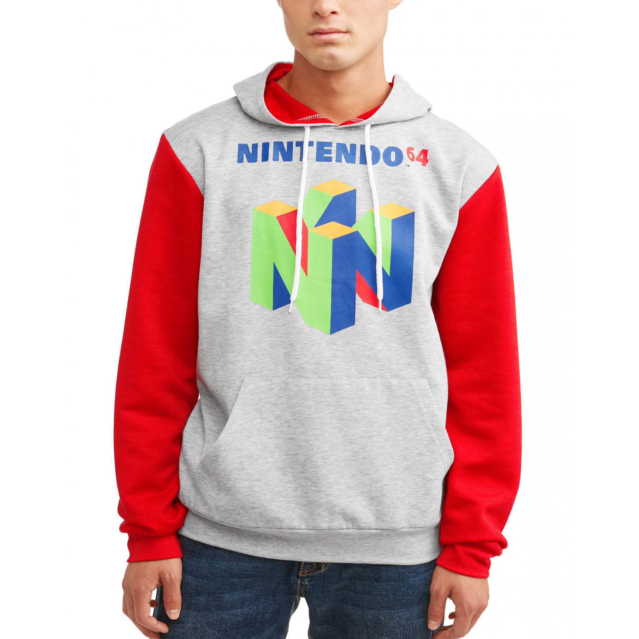 Nintendo 64 Throwback Symbol Hoodie, Grey