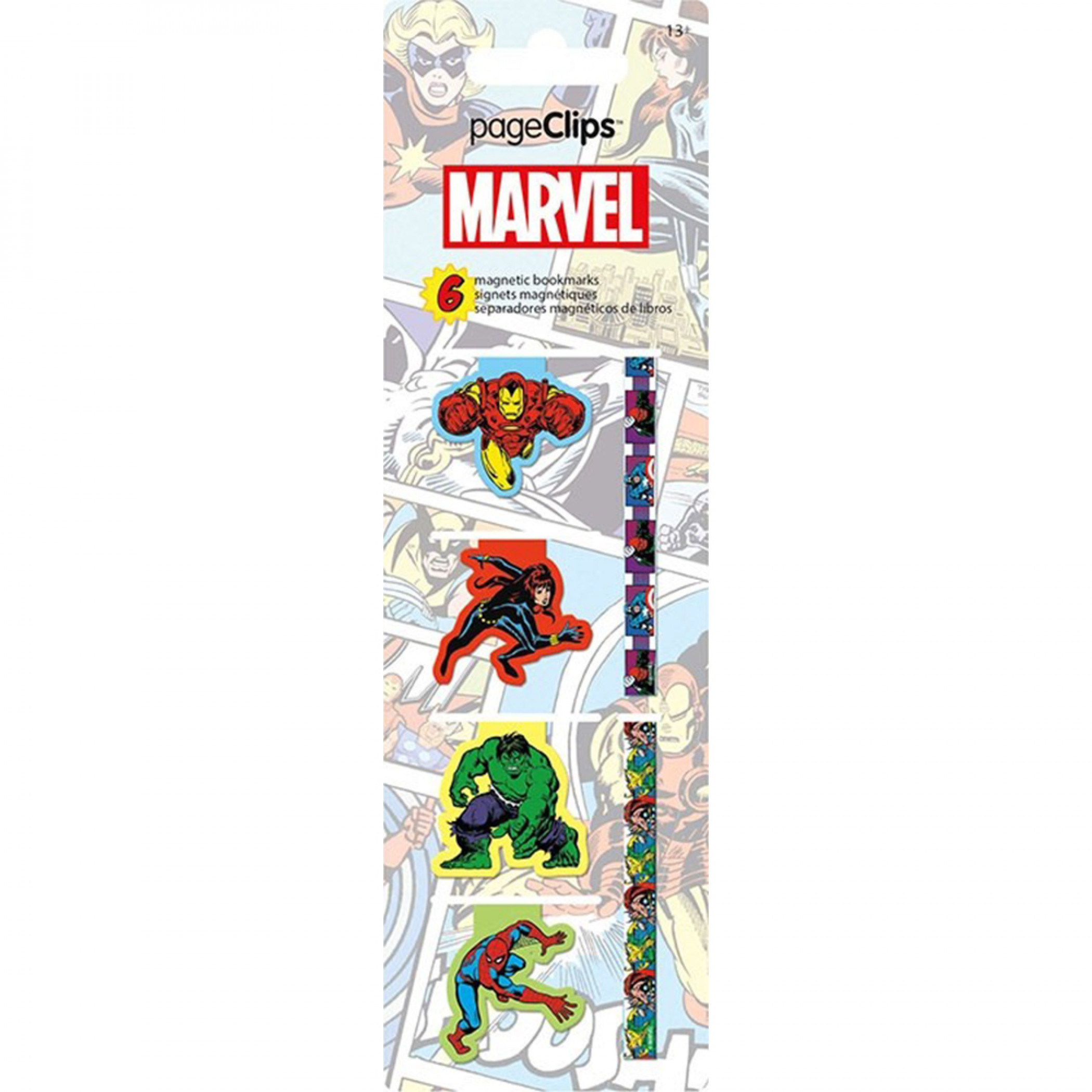 Marvel Classic Characters Magnetic Page Clips, Multi-Color