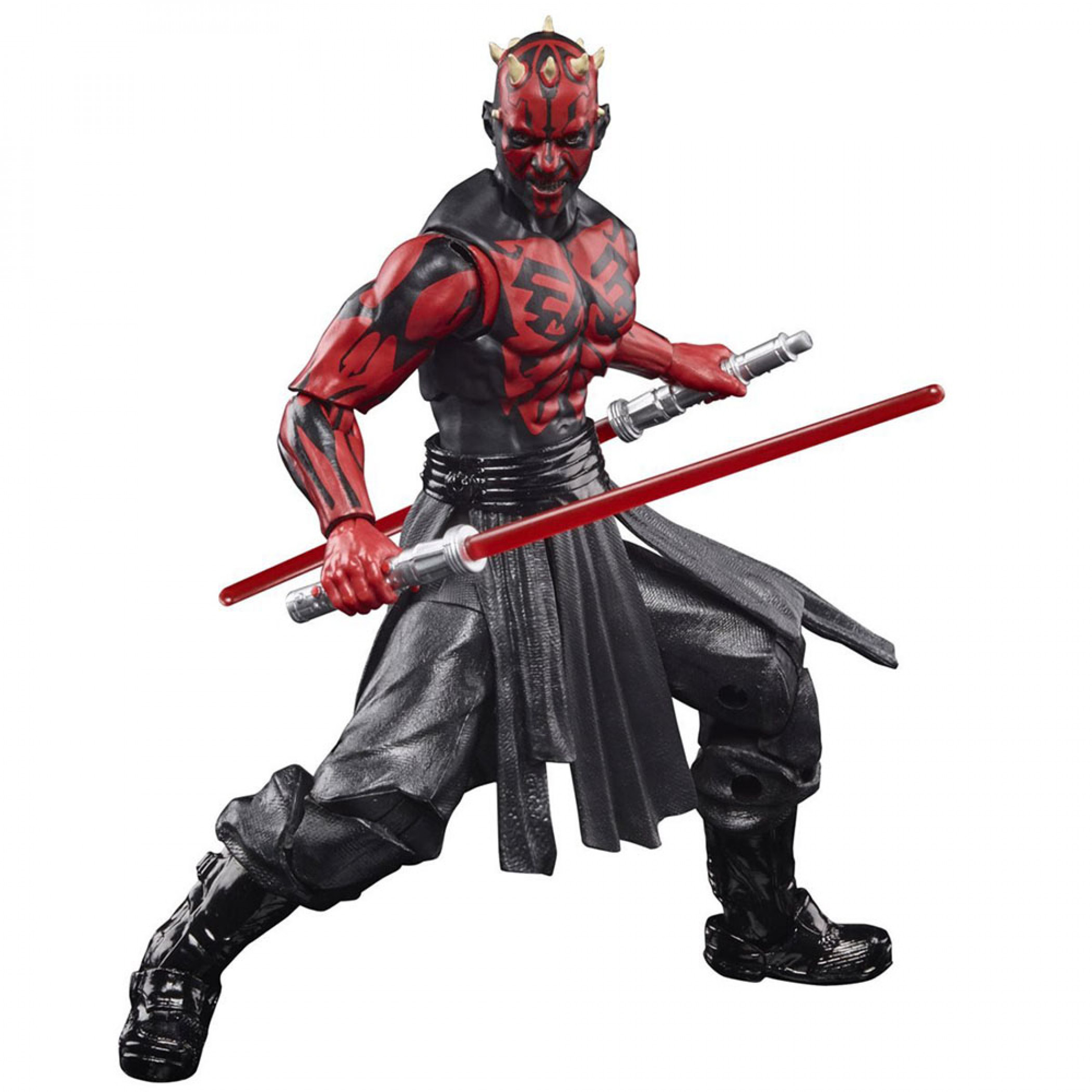 Star Wars Darth Maul The Black Series 6' Posable Figure w/ Light Saber, Red