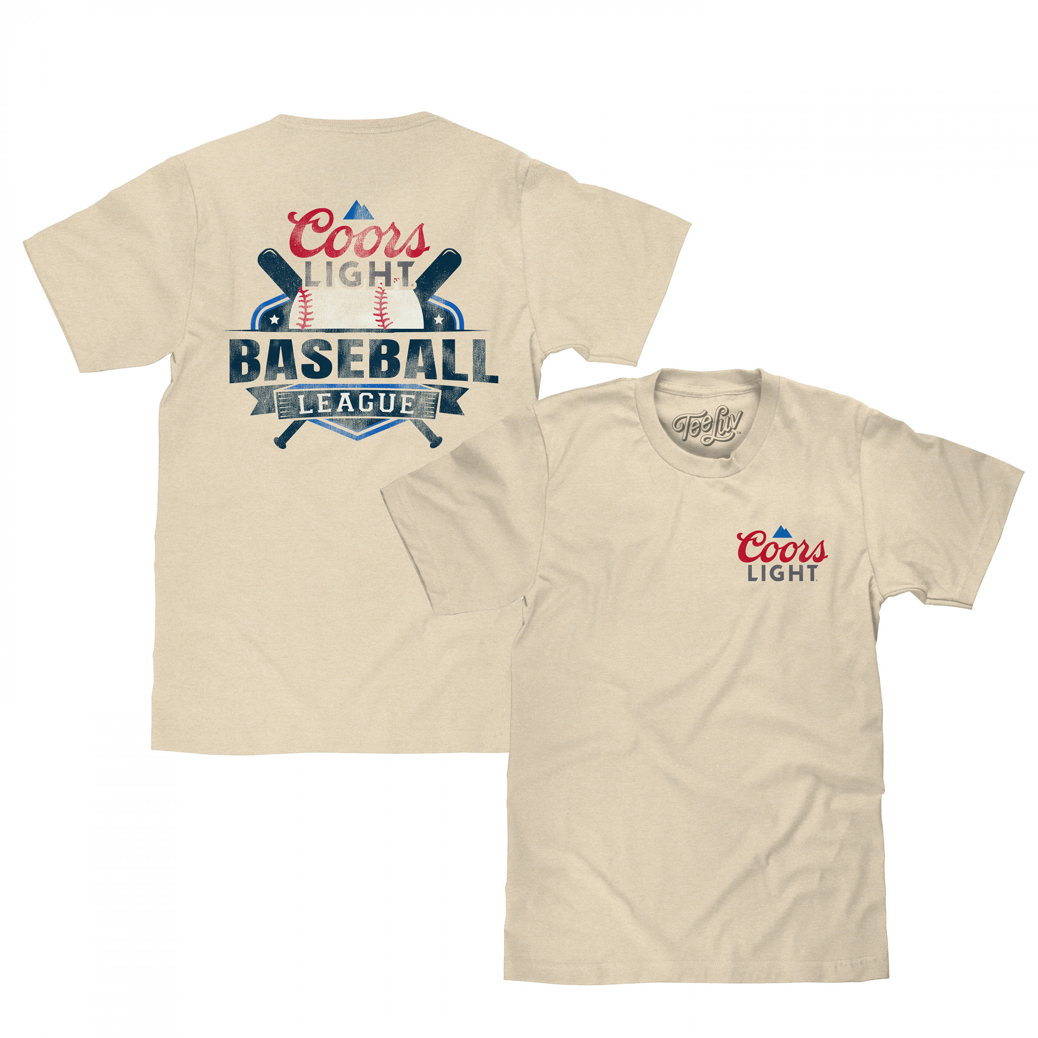 Coors Light Baseball League Front and Back T-Shirt