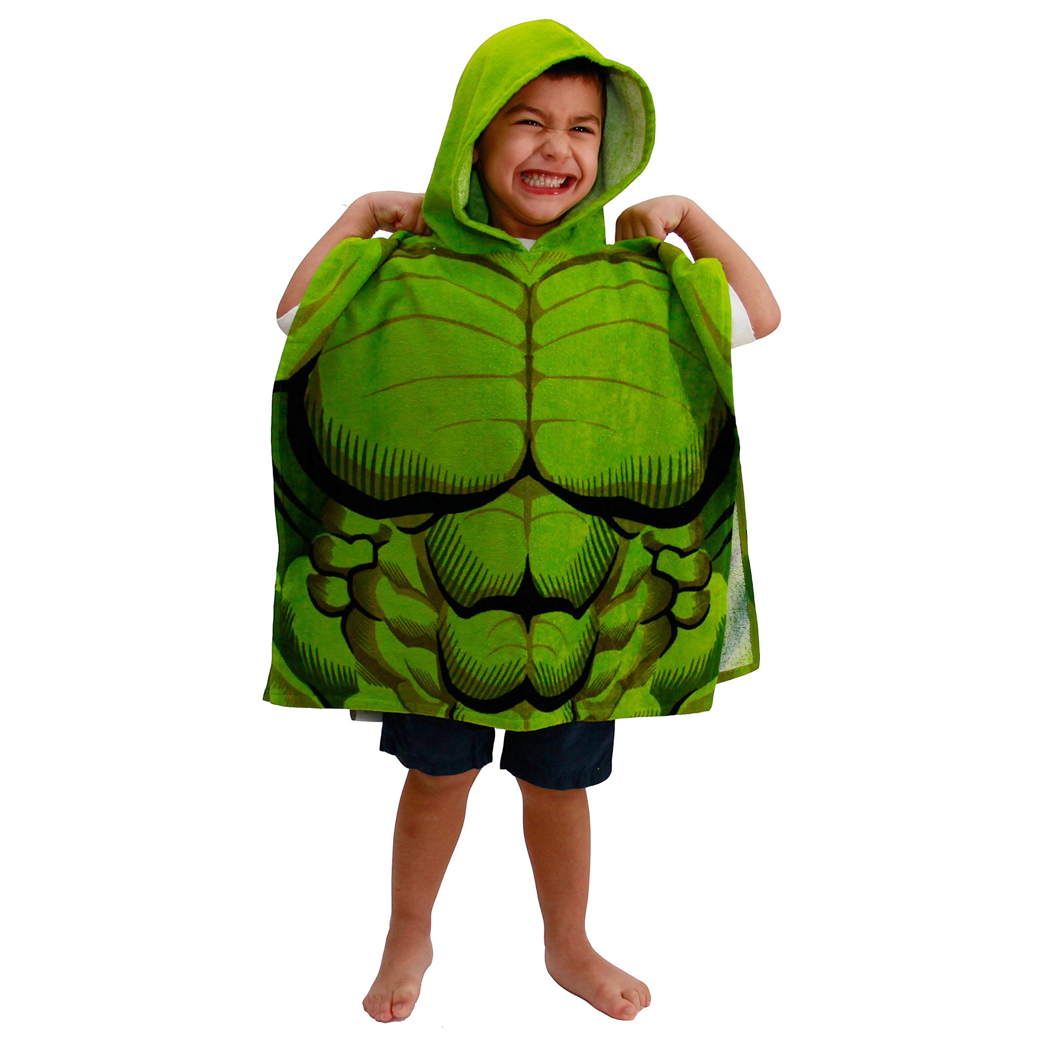 Marvel Incredible Hulk Youth Hooded Poncho Towel, Green