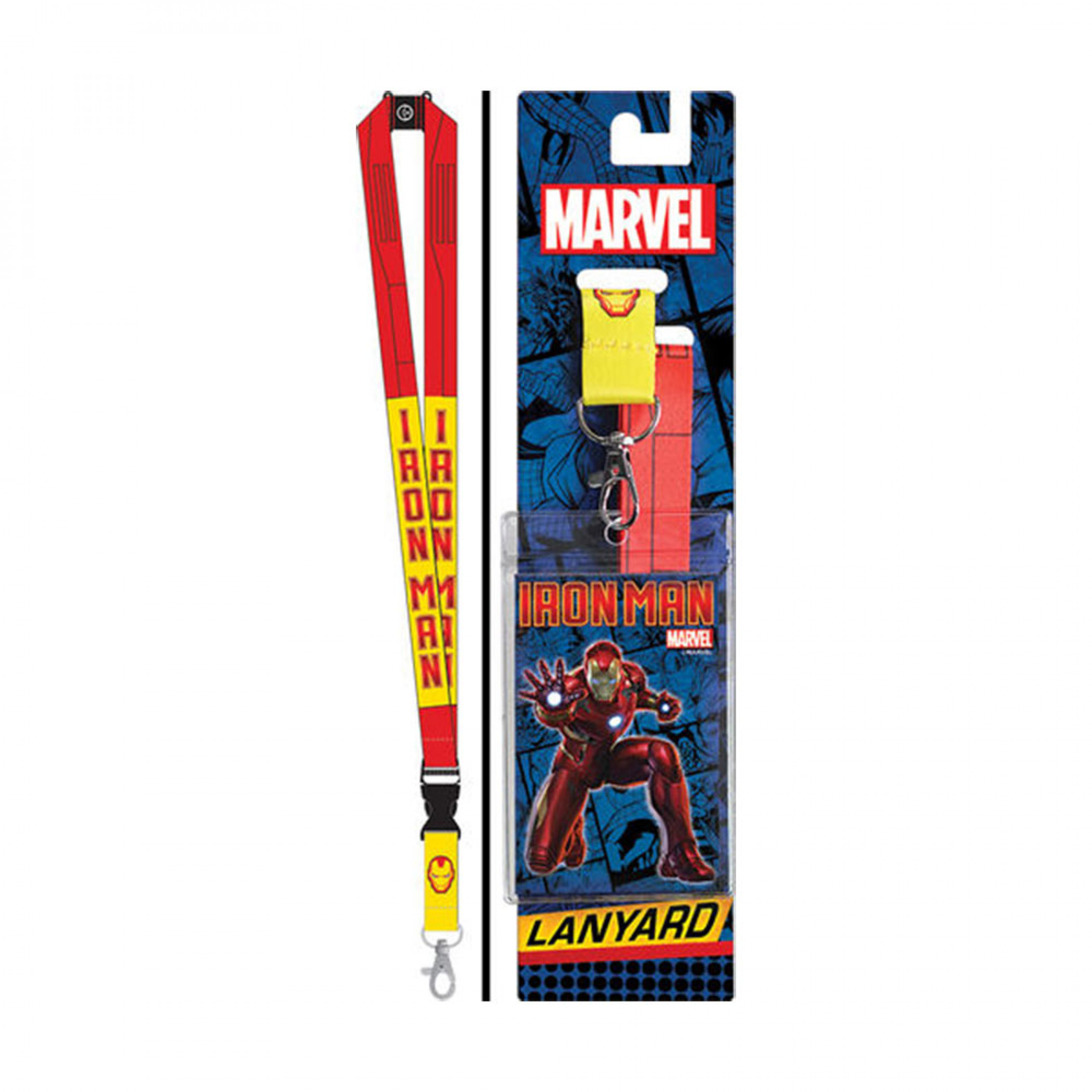 Iron Man Red and Yellow Lanyard, Red