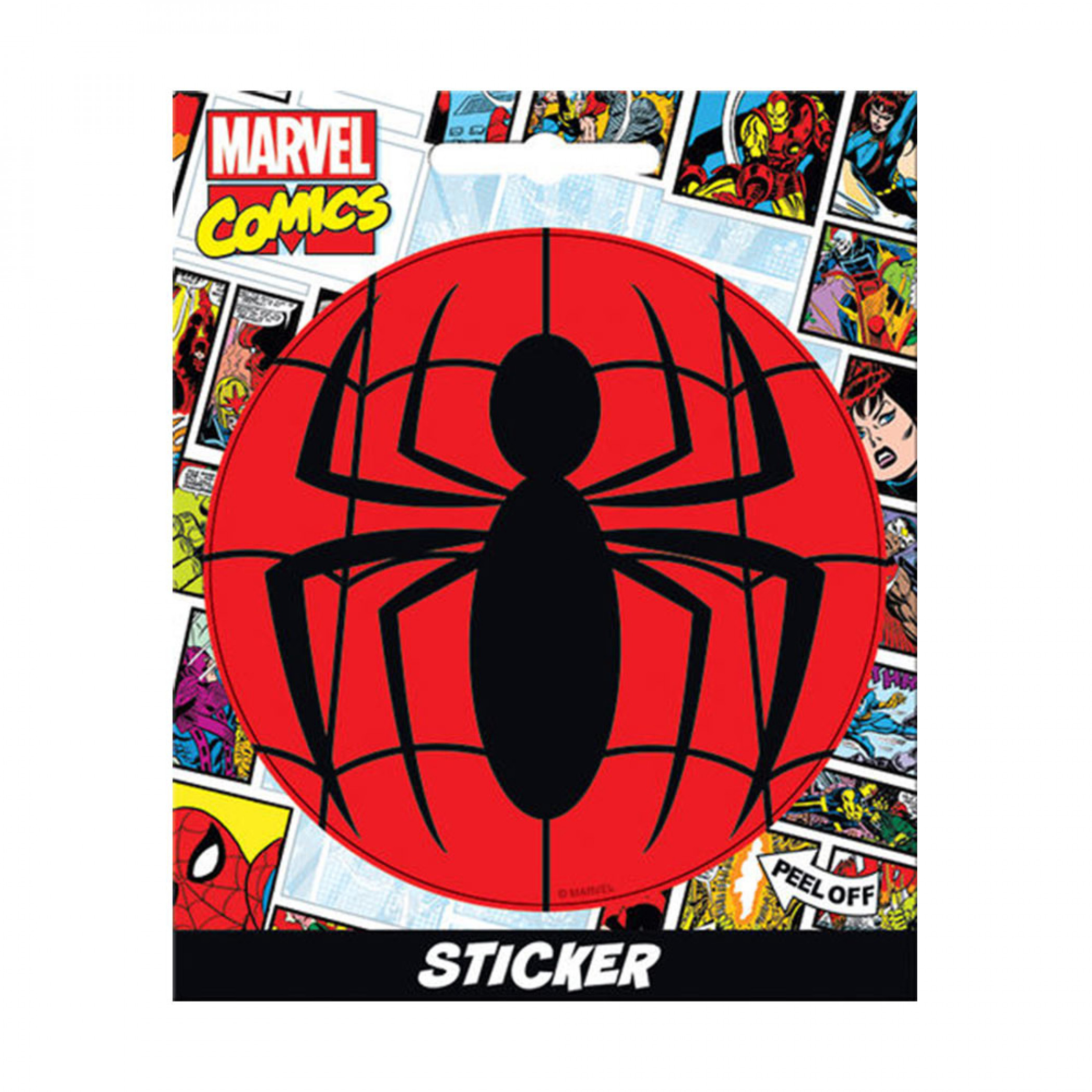 Spider-Man Spider Logo Sticker, Red