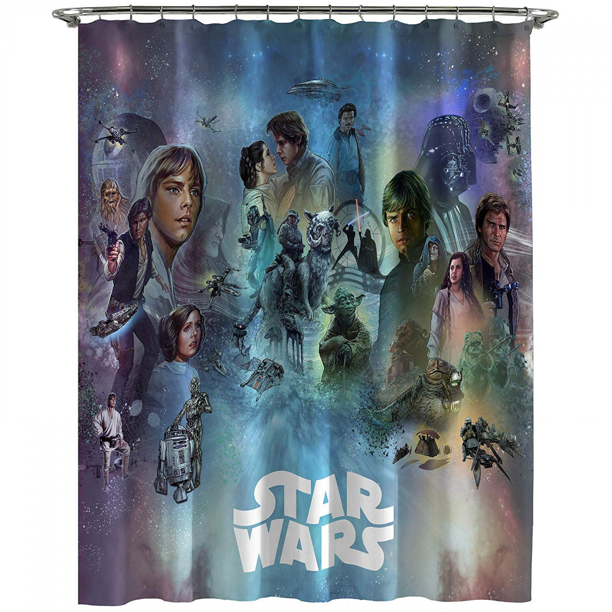 Star Wars Celebration Shower Curtain, Blue