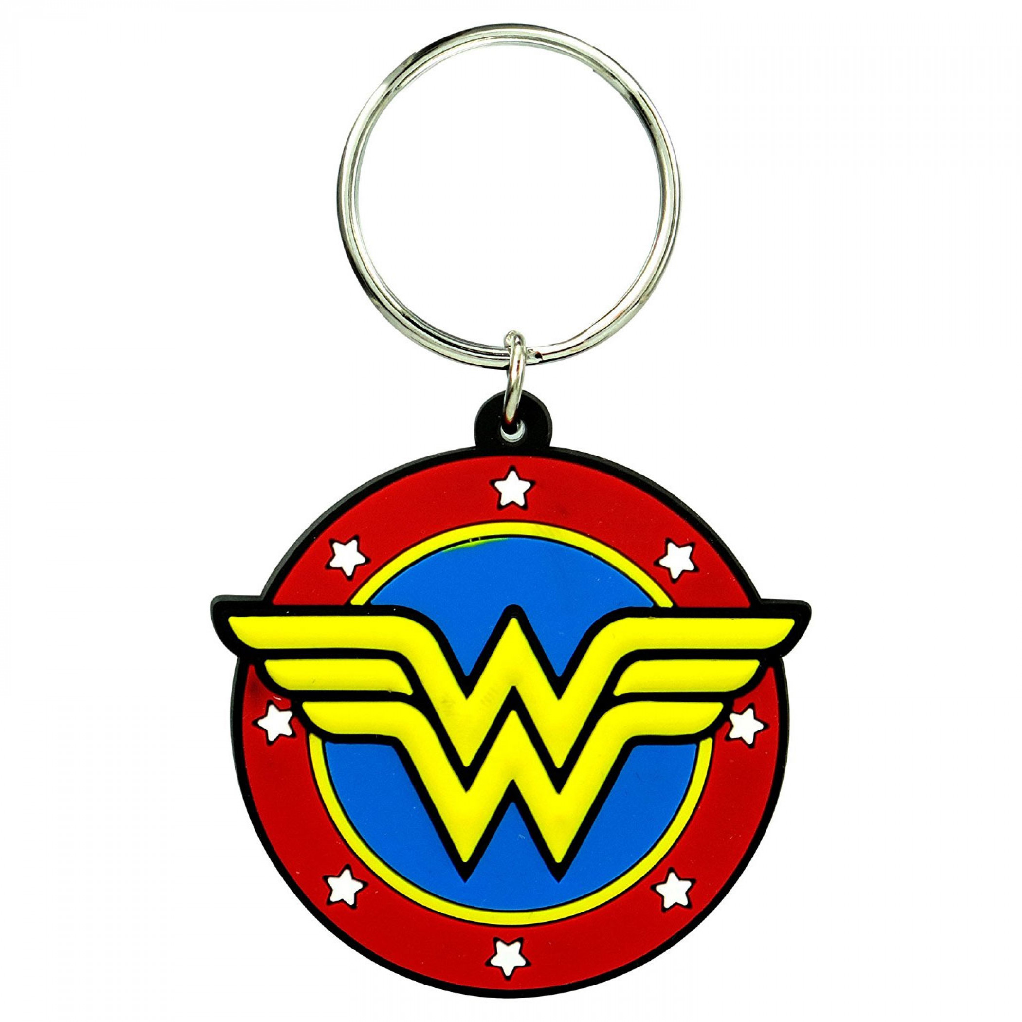 Wonder Woman Stars Symbol Keychain, Multi-Color