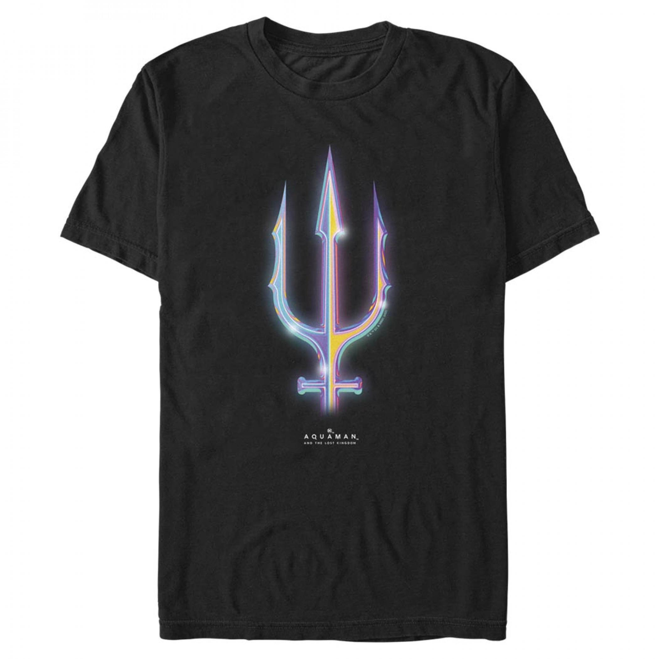 Aquaman and the Lost Kingdom Shining Trident T-Shirt, Black