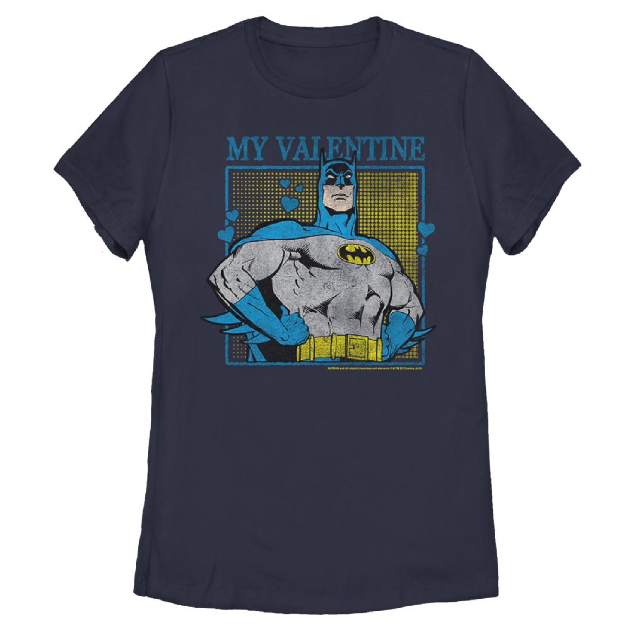 DC Comics Batman My Valentine Juniors T-Shirt, Blue
