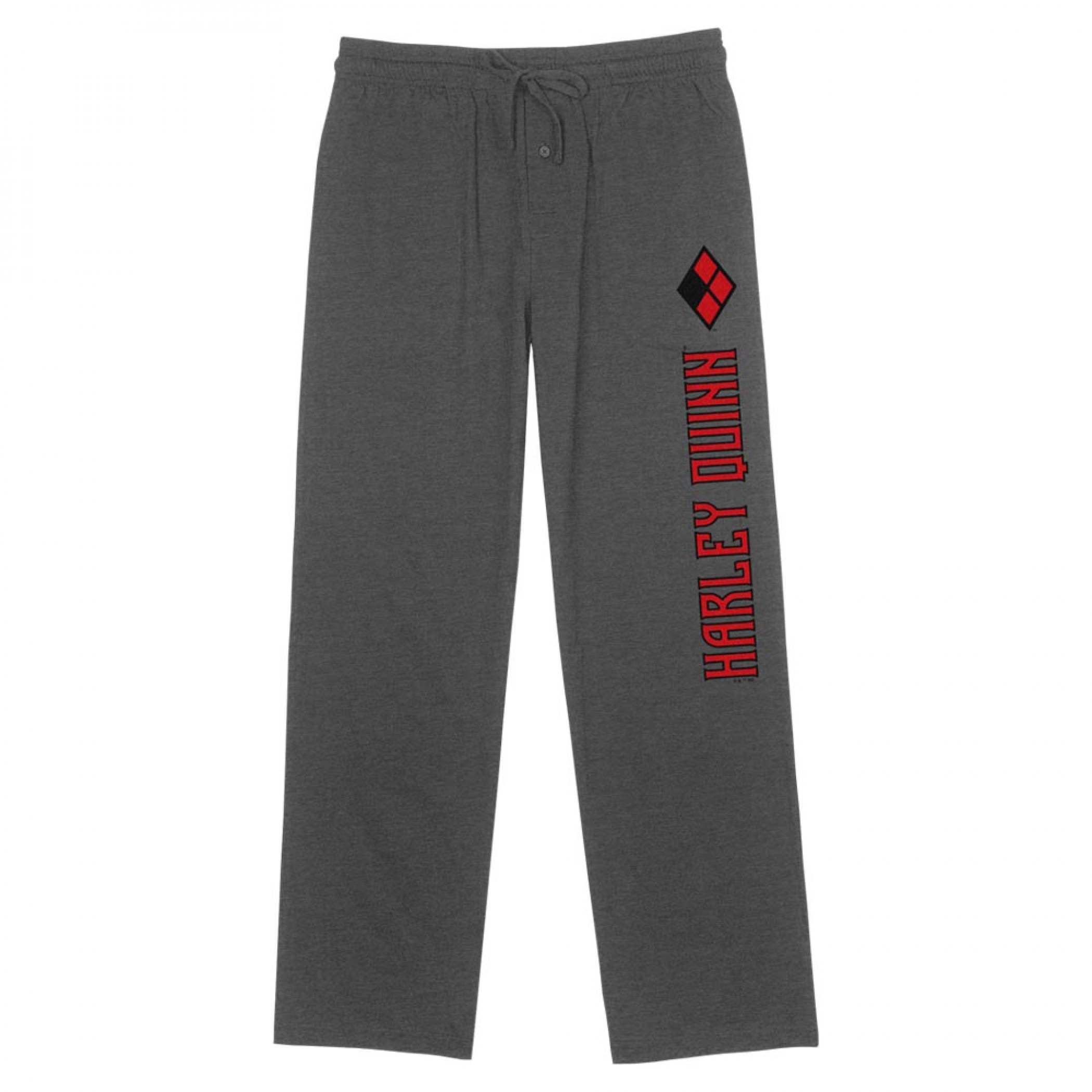 Harley Quinn Logo Lounge Pants, Grey