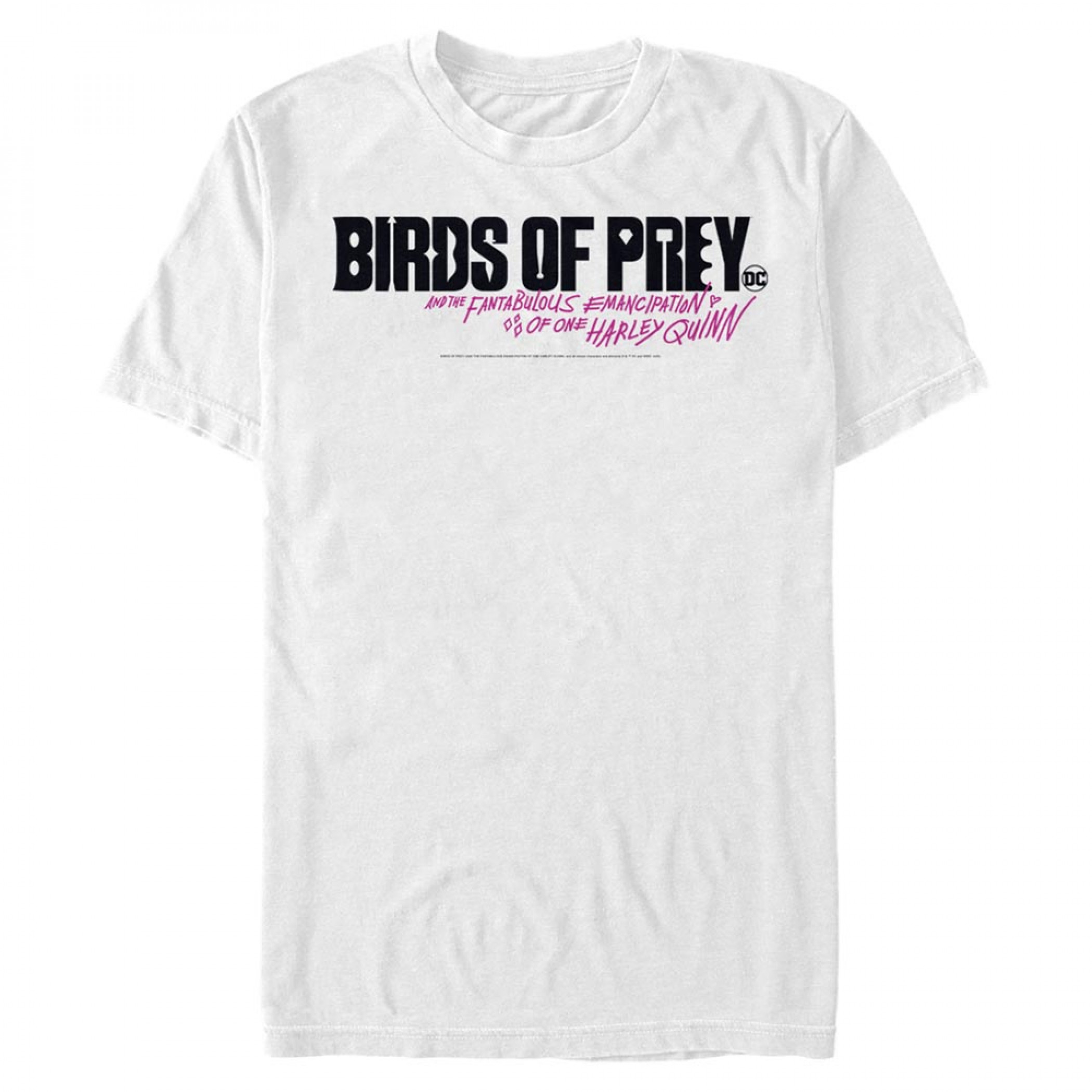 Birds of Prey and the Fantabulous Emancipation of Harley Quinn Title White T-Shirt, White
