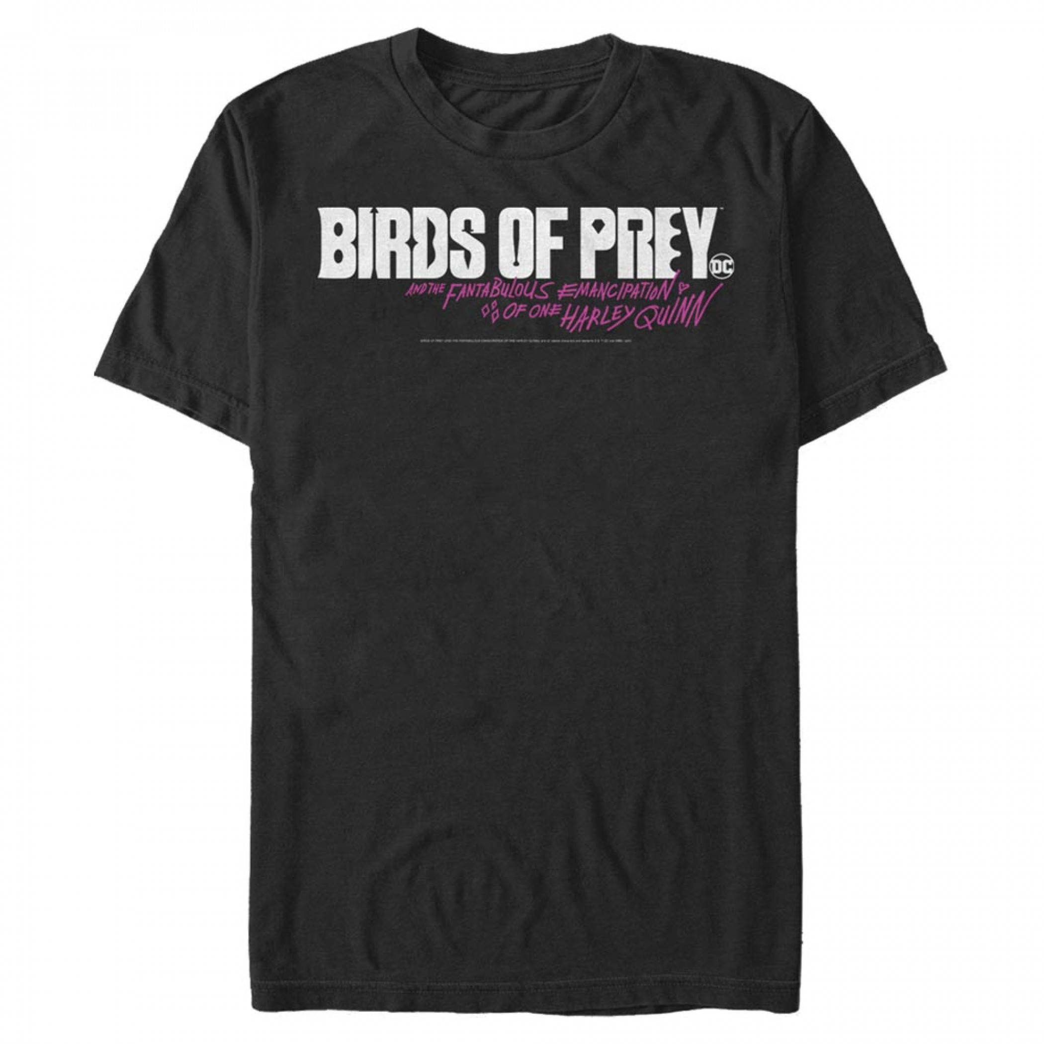 Birds of Prey Harley Quinn Title Black T-Shirt, Black
