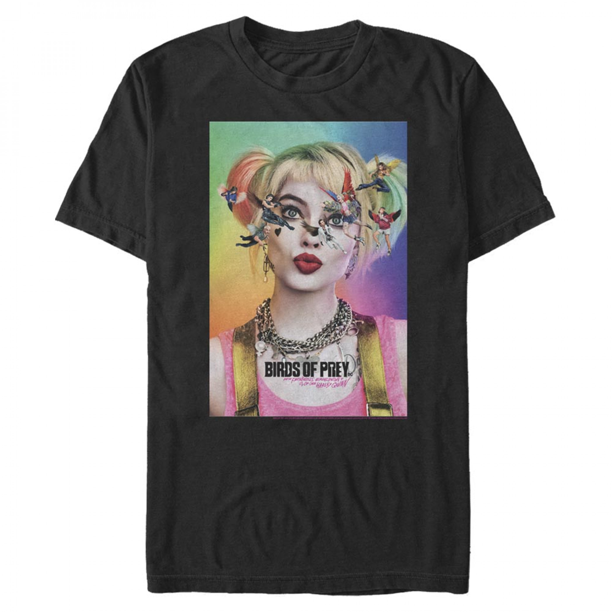 Birds of Prey Harley Quinn Movie Poster T-Shirt, Black