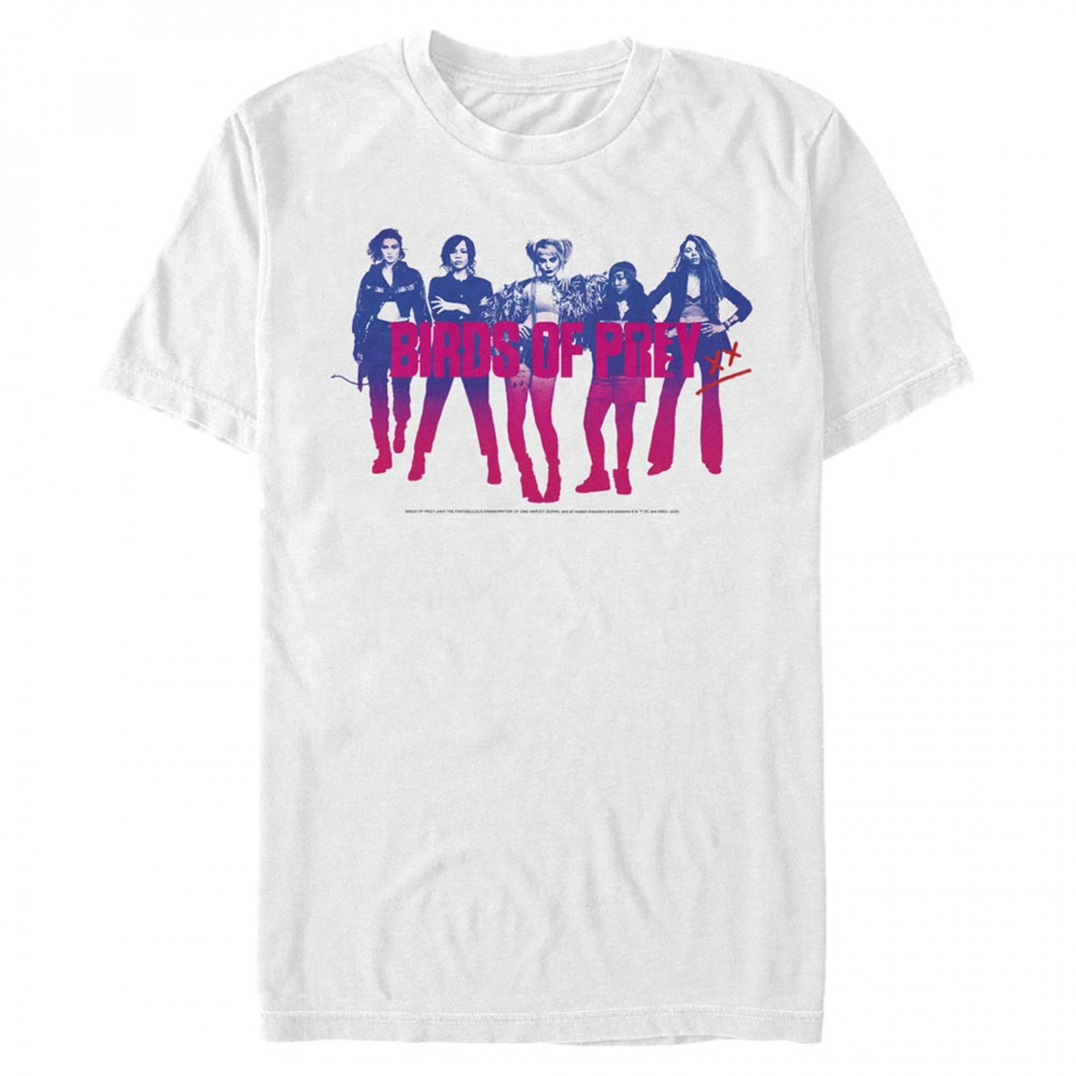 Birds of Prey Harley Quinn Colorful Logo White T-Shirt, White