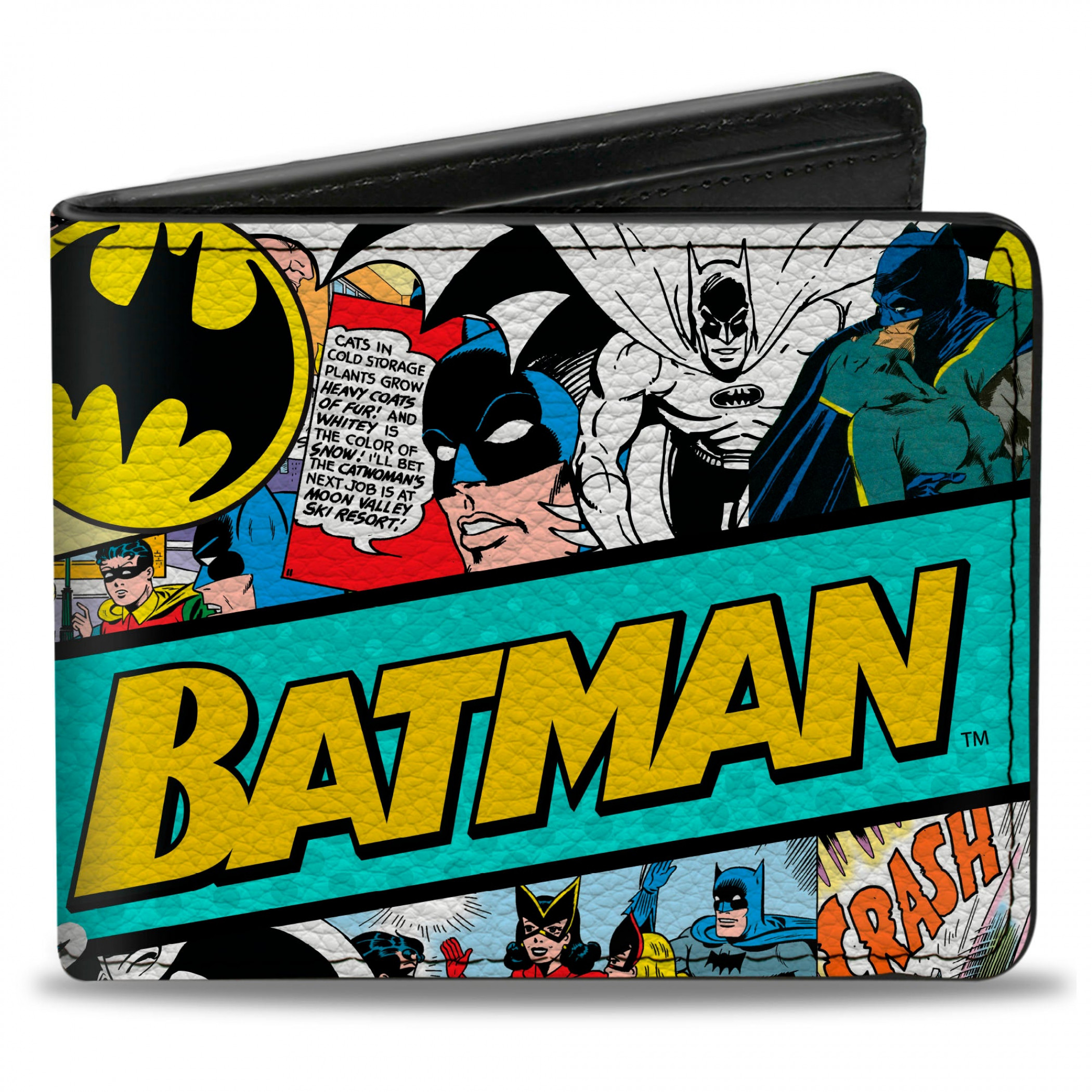 Batman Comic Book Panels Collage Bi-Fold Wallet, Multi-Color