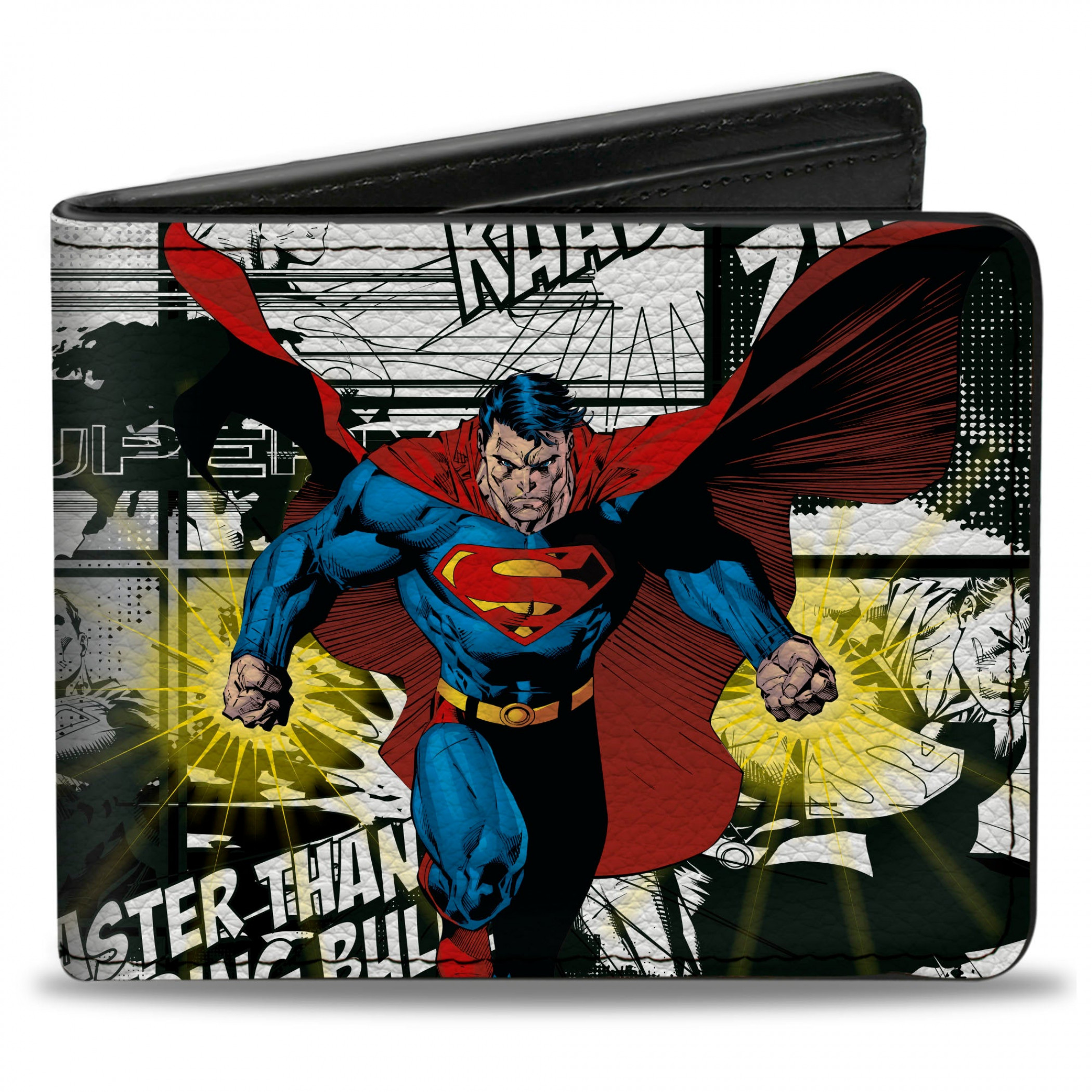 Superman B-Movie Comic Book Panels Bi-Fold Wallet, Multi-Color