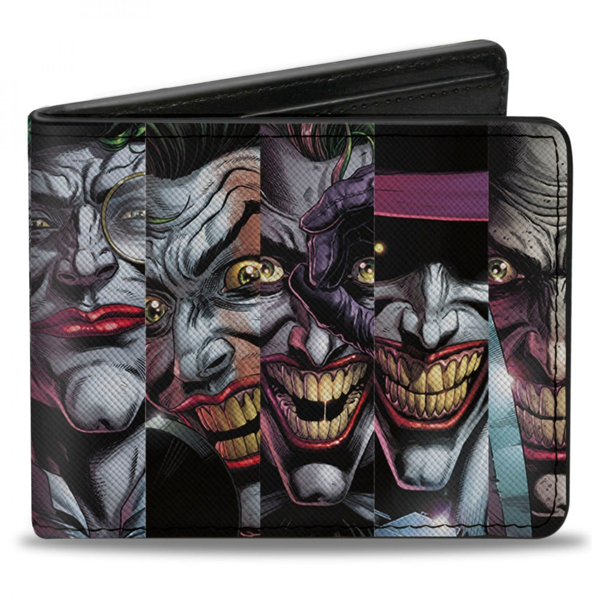 The Joker 10-Comic Book Cover Blocks Bi-fold Wallet, Multi-Color