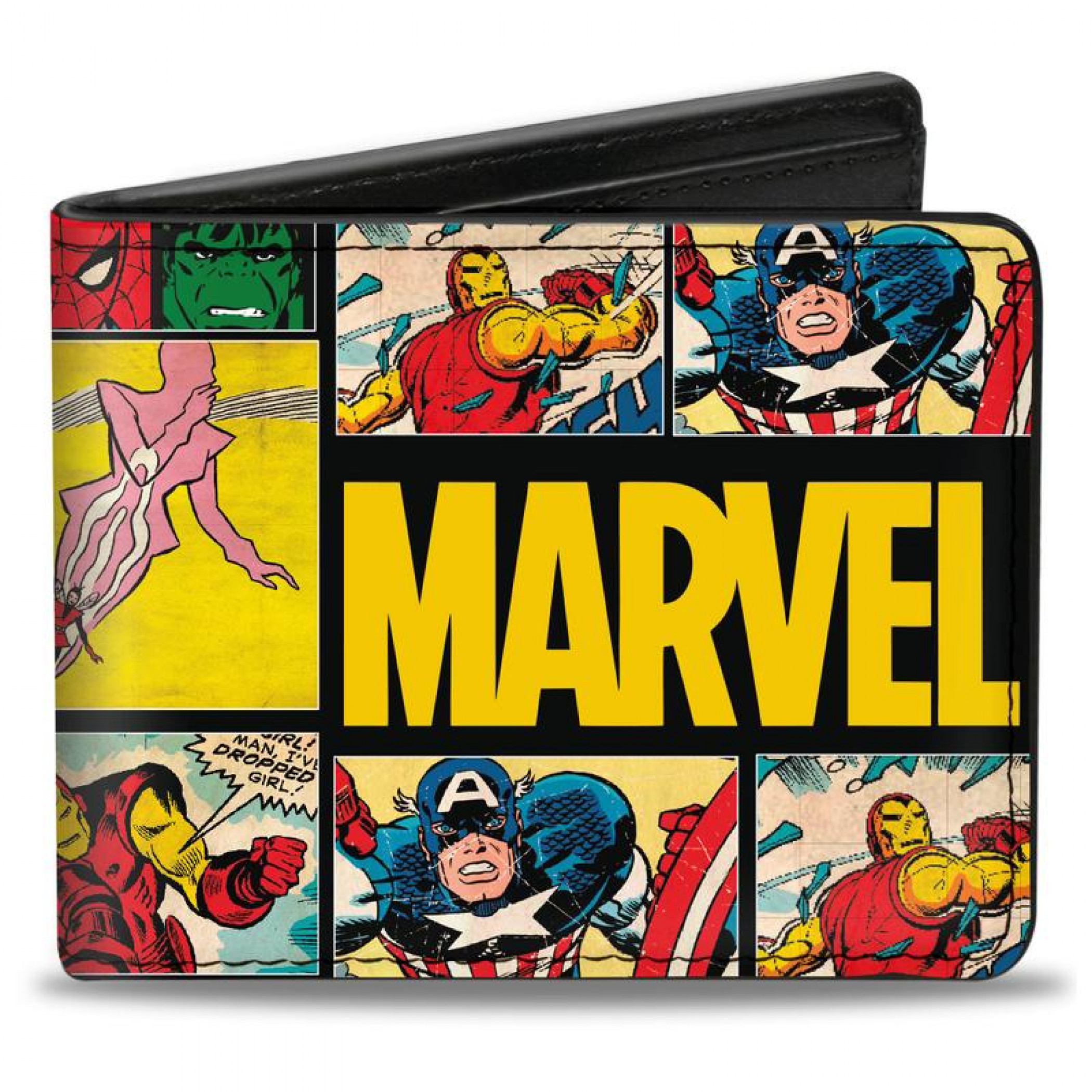 Marvel Comics Retro Panel Bi Fold Wallet, Multi-Color