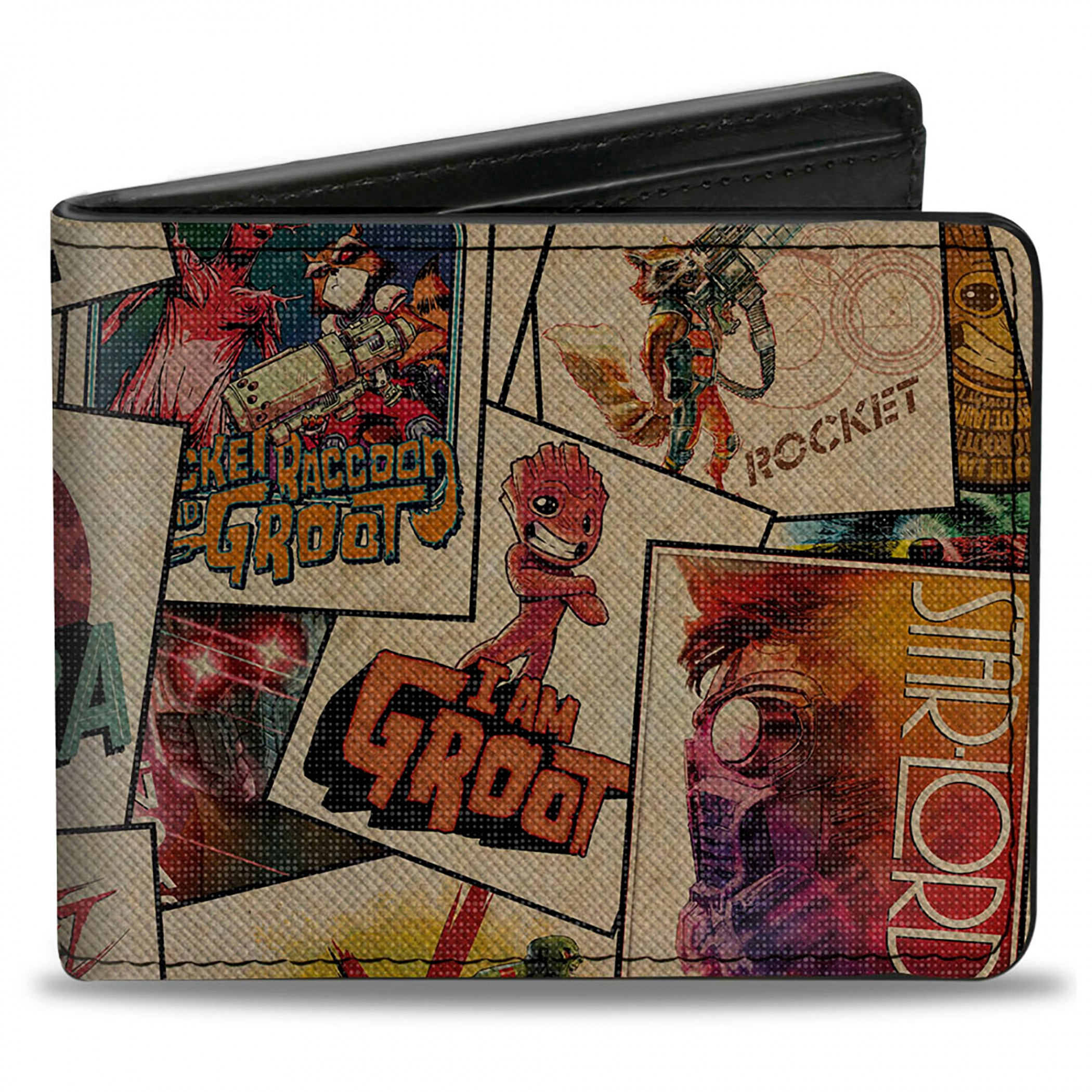 Guardians of The Galaxy Character Posters Bi-Fold Wallet, Multi-Color