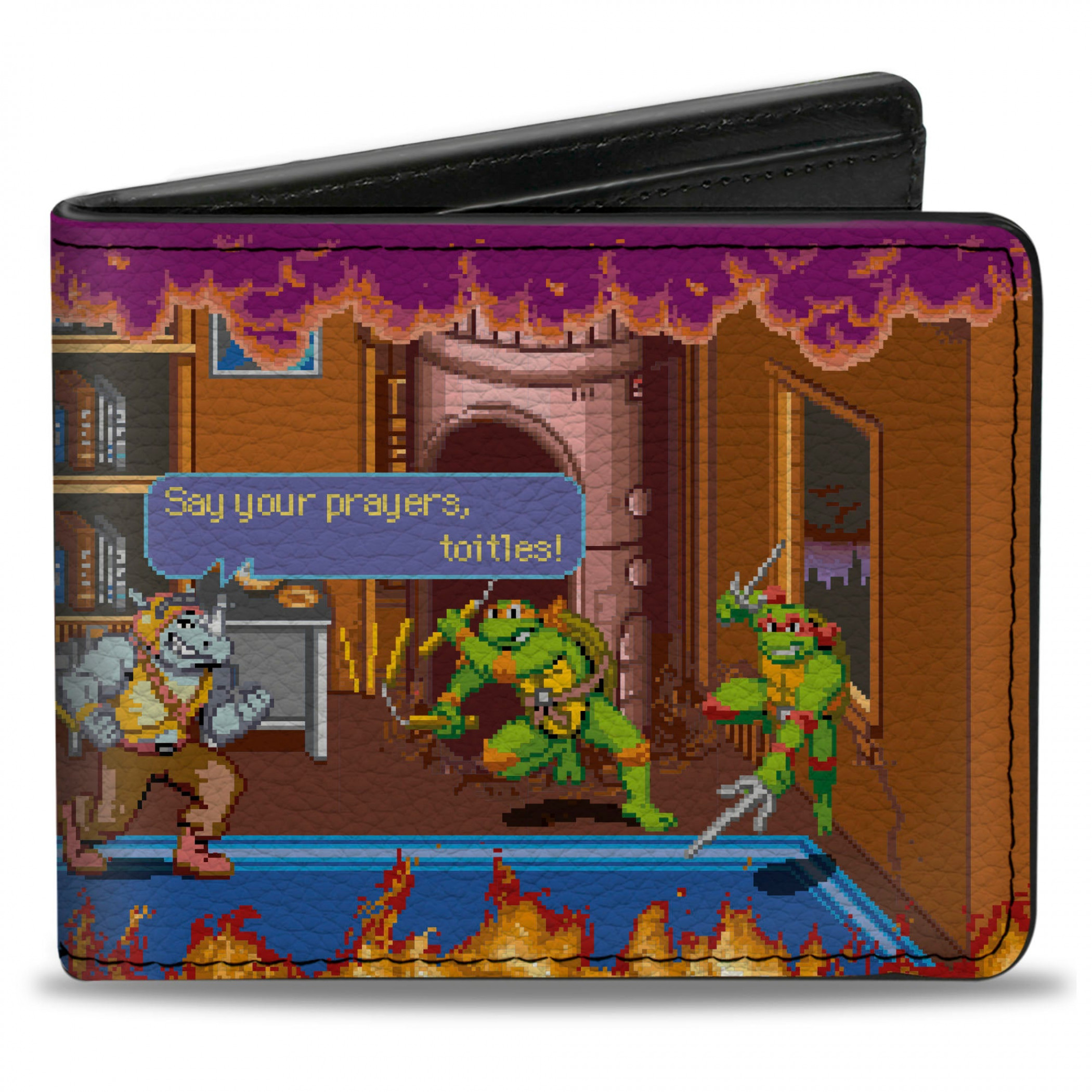 Teenage Mutant Ninja Turtles Battle Rocksteady Arcade Bi-Fold Wallet, Multi-Color