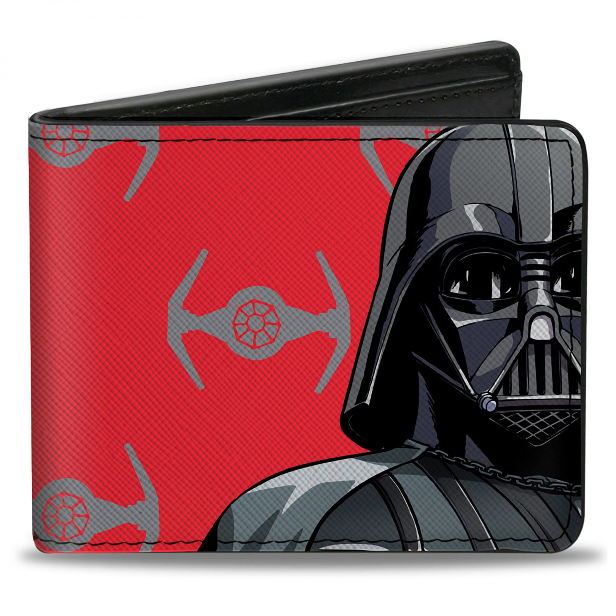 Star Wars Darth Vader and Tie Fighter Bi-fold Wallet, Red