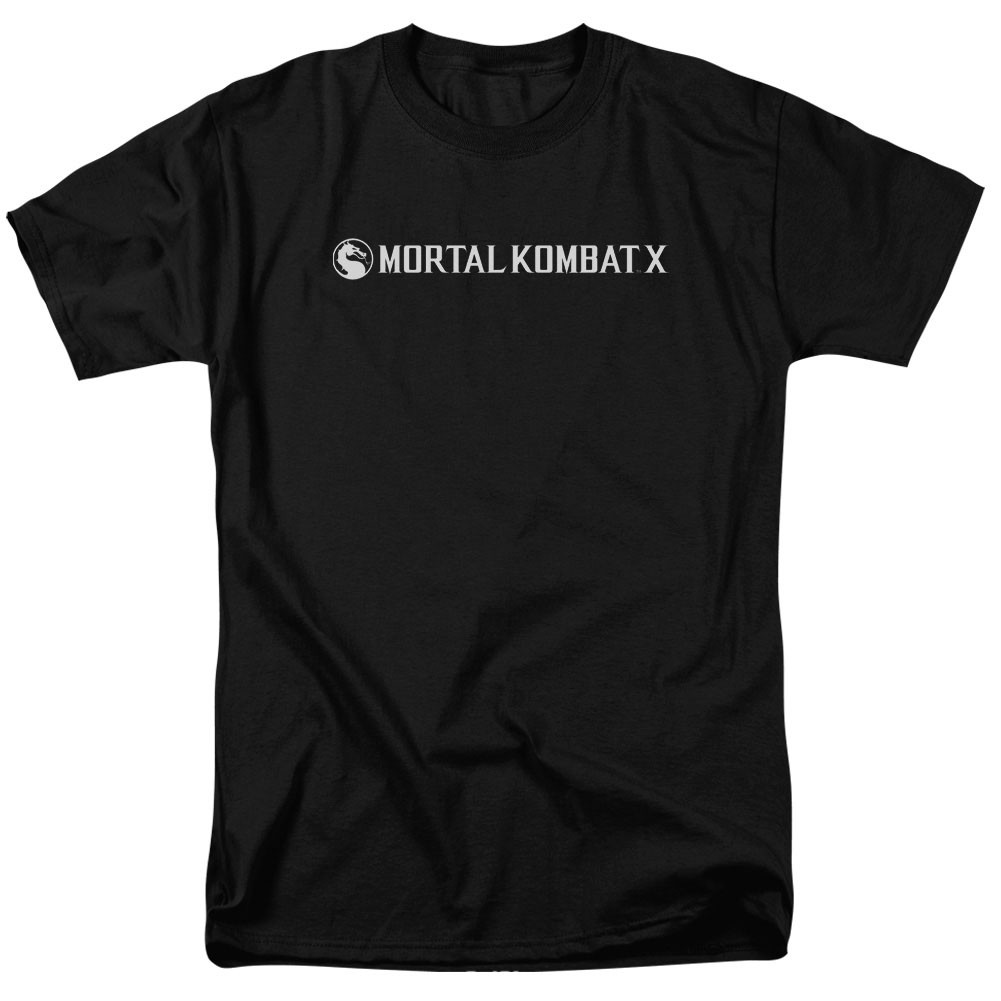 Mortal Kombat X Horizontal Logo Black T-Shirt, Black