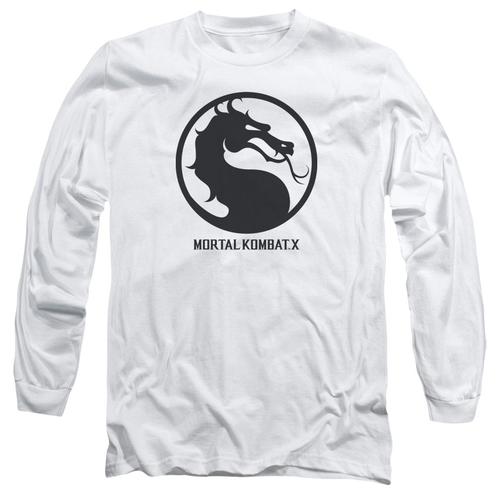 Mortal Kombat X Seal White Long Sleeve T-Shirt, White