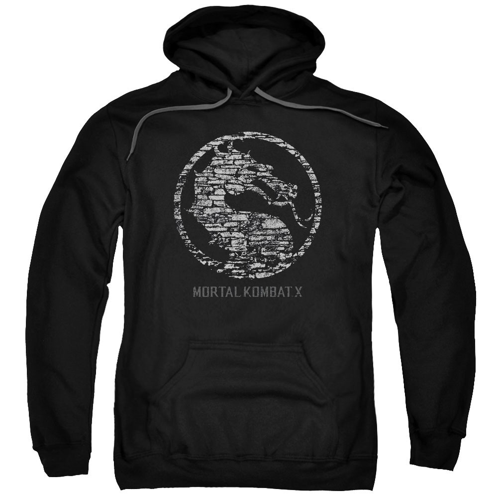Mortal Kombat X Stone Seal Black Pullover Hoodie, Black