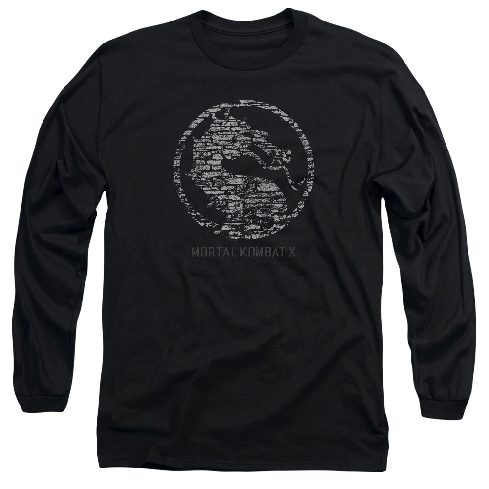 Mortal Kombat X Stone Seal Black Long Sleeve T-Shirt, Black