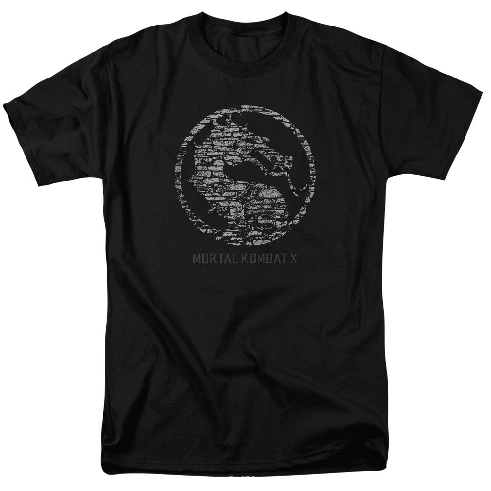 Mortal Kombat X Stone Seal Black T-Shirt, Black